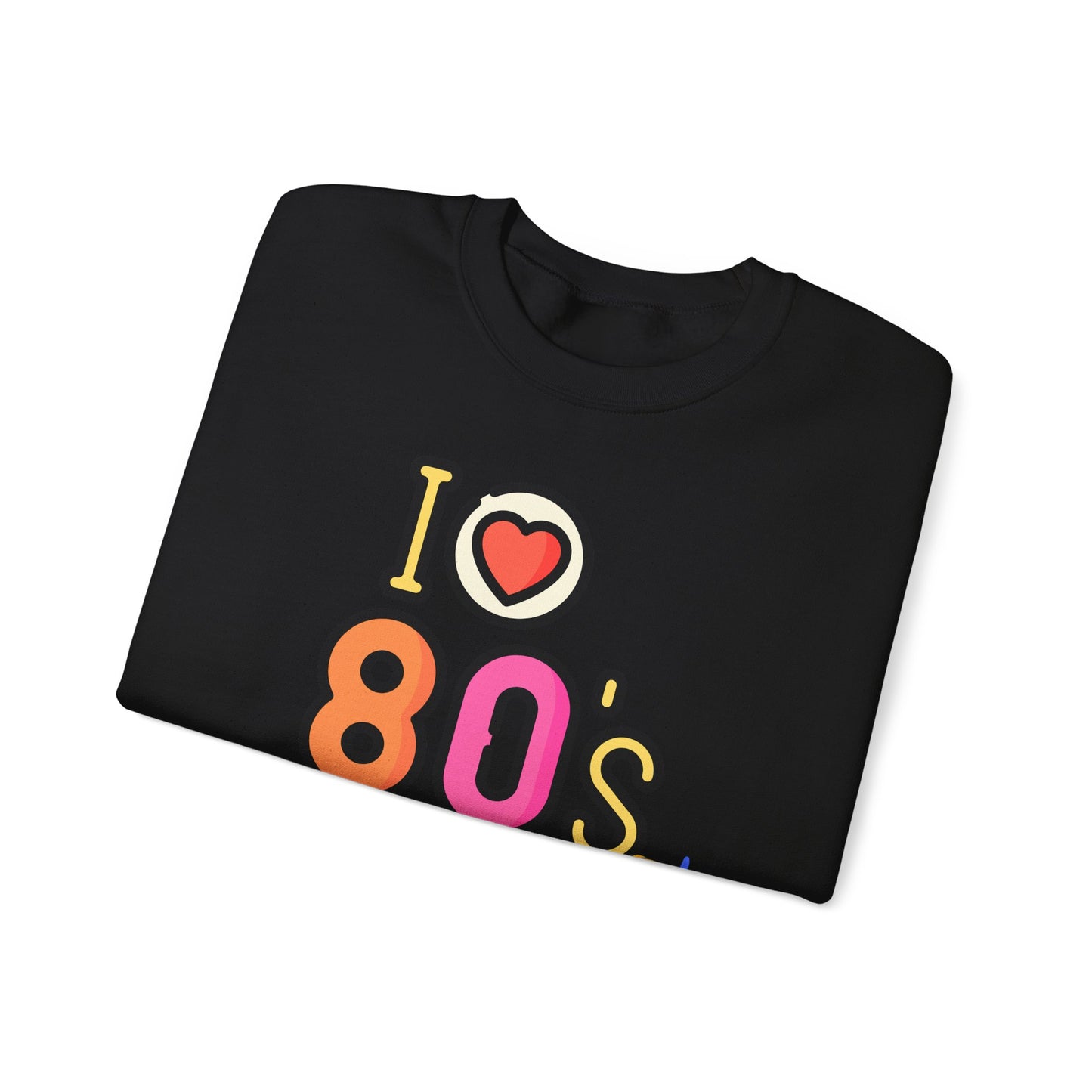 I Heart 80's Roller Skate Sweatshirt | Retro Tape Cassette 80s