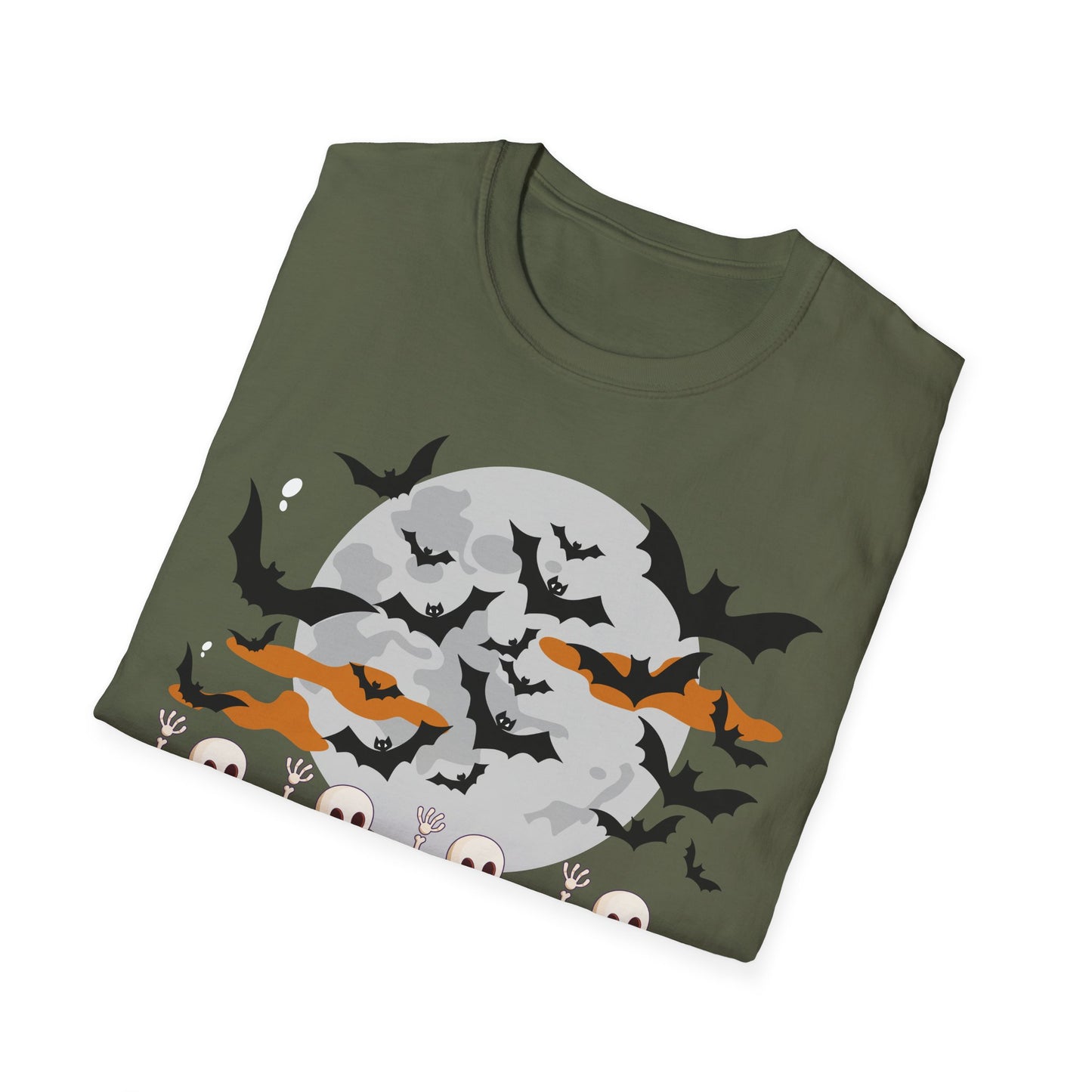Halloween Skeleton Dance T-Shirt, Unisex Tee for Halloween Parties, Spooky Season Shirt, Cute Skeleton Design, Fun Graphic Tee