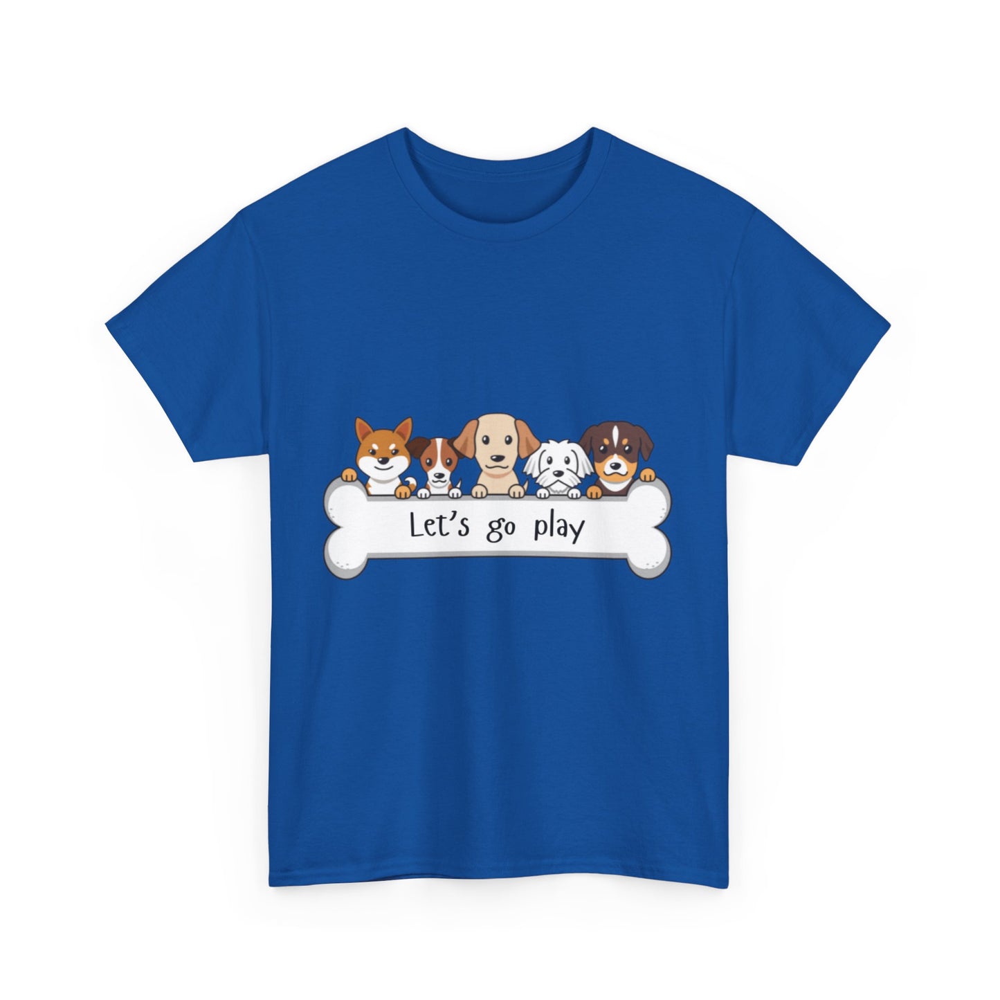 Let's Go Play Dog Lover Tee, Cute Pet T-Shirt, Animal Lover Gift, Unisex Cotton Shirt, Dog Mom Tee, Playful Pet Apparel