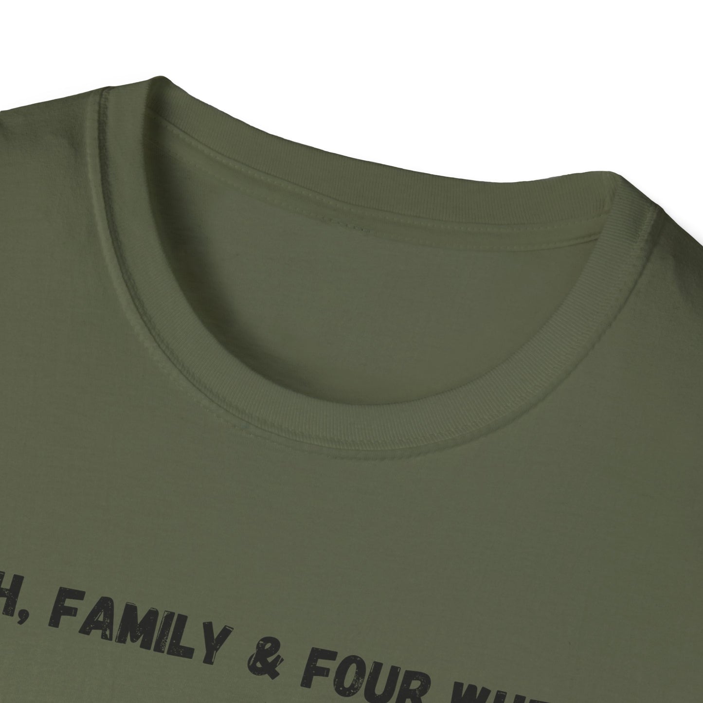 Faith Family & Four Wheels" T-Shirt | Auto Faith Tee