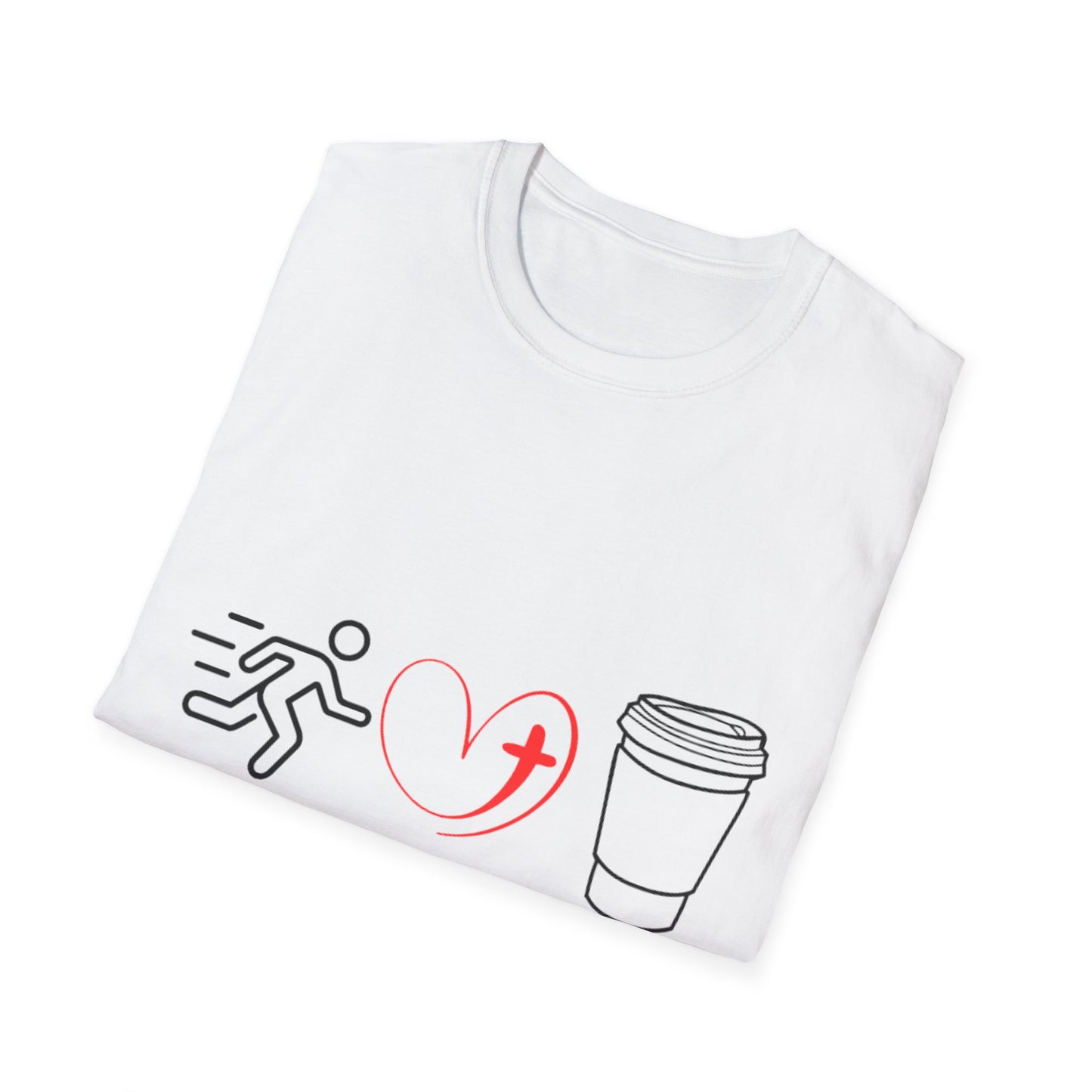 Running Faith Caffeine T-Shirt, Motivational Fitness Tee, Gift for Runners, Christian Apparel, Inspirational Workouts