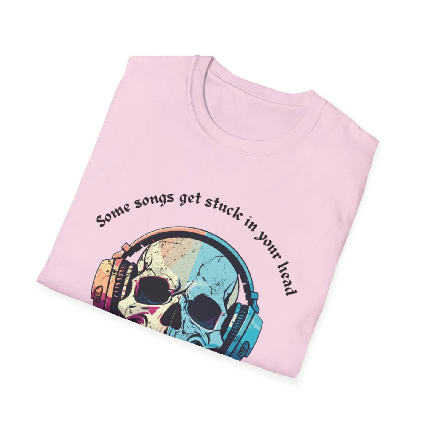 Skull Music T-Shirt - Cool Graphic Tee for Music Lovers, Perfect Gift for Halloween, Birthday, Concerts, Casual Wear, Soft And Comfy