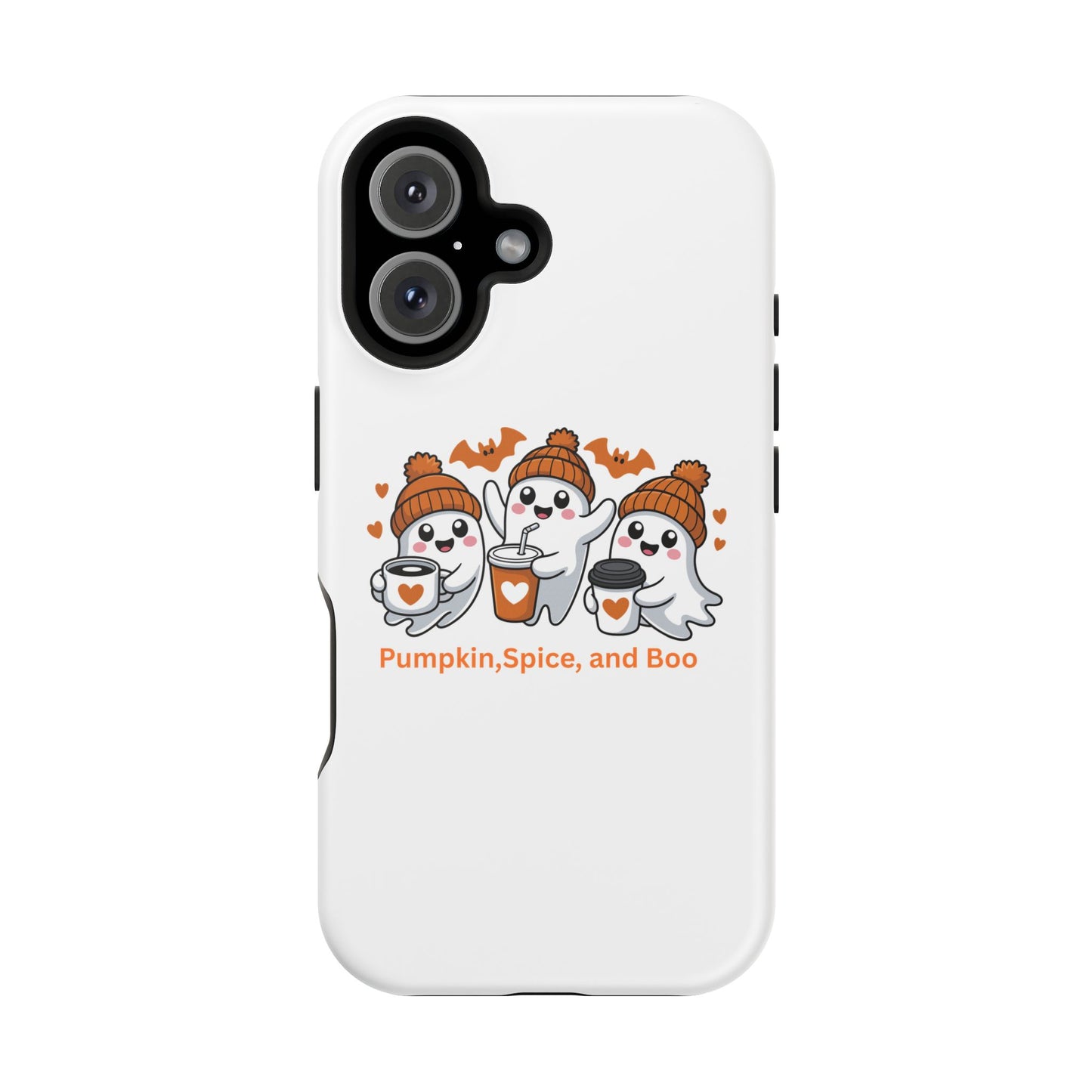 Cute Fall Ghosts Phone Case, Pumpkin Spice and Boo Cell Phone Cover, Halloween Accessory, Unique Gift for Spooky Season, Fall Decor