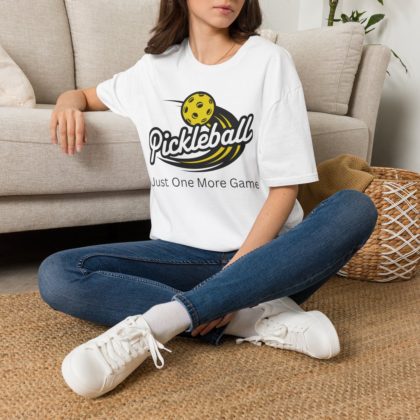 Pickleball Logo 'Just One More Game' T-Shirt | Pickleball Tee