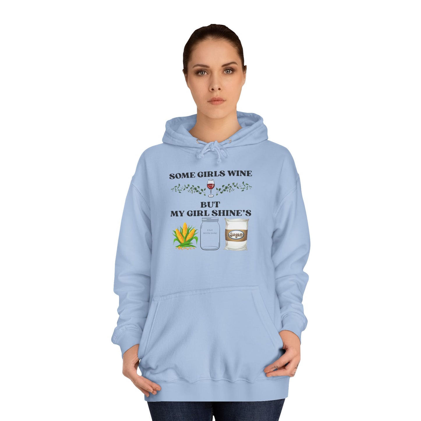 Funny Unisex College Hoodie - Perfect for Wine Lovers, Gift for Friends, Casual Wear, Cozy, Holiday Apparel