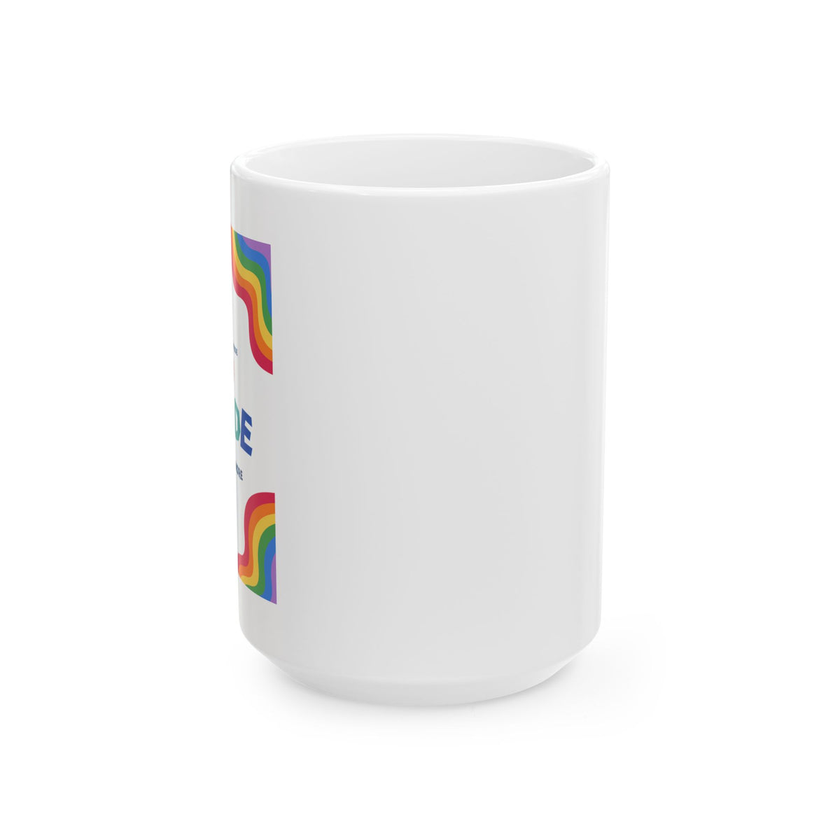 Pride Rainbow Wave Mug | Ceramic Coffee Cup 11oz 15oz