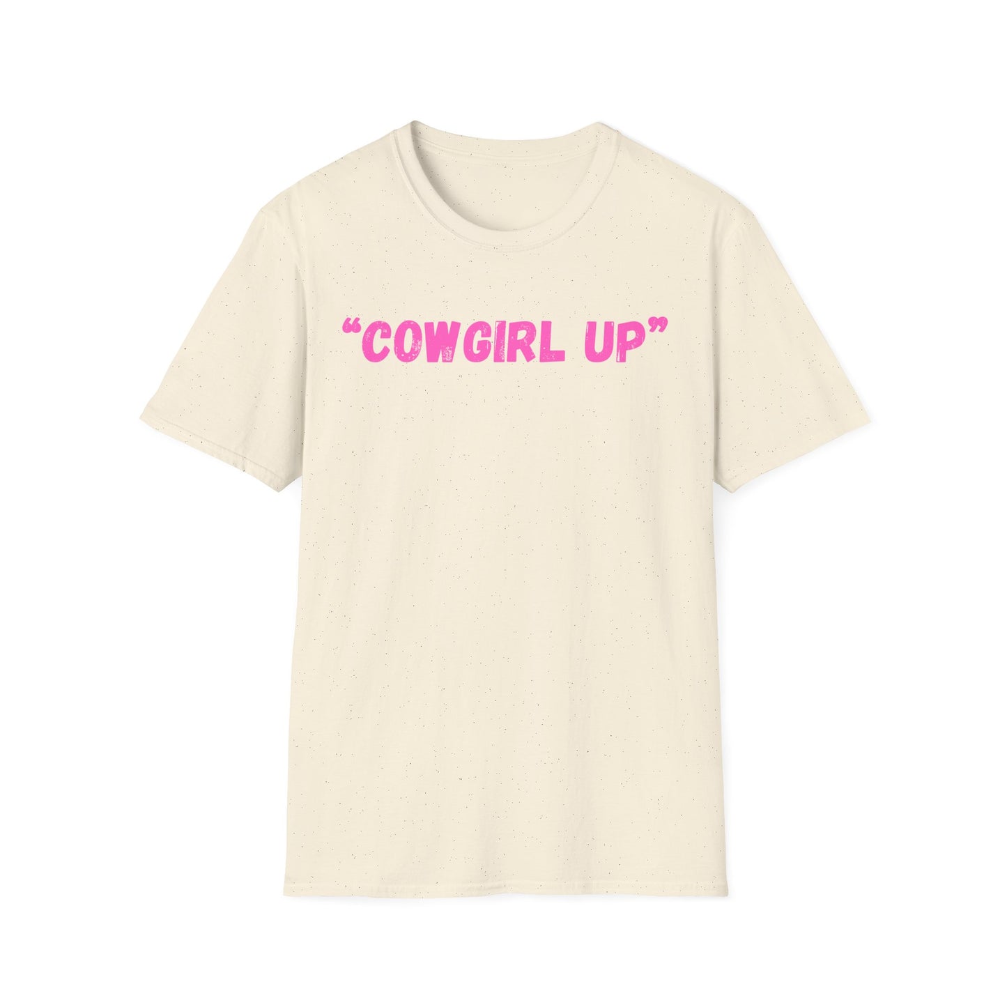 Cow girl up text T Shirt | Pink Western Typography Tee