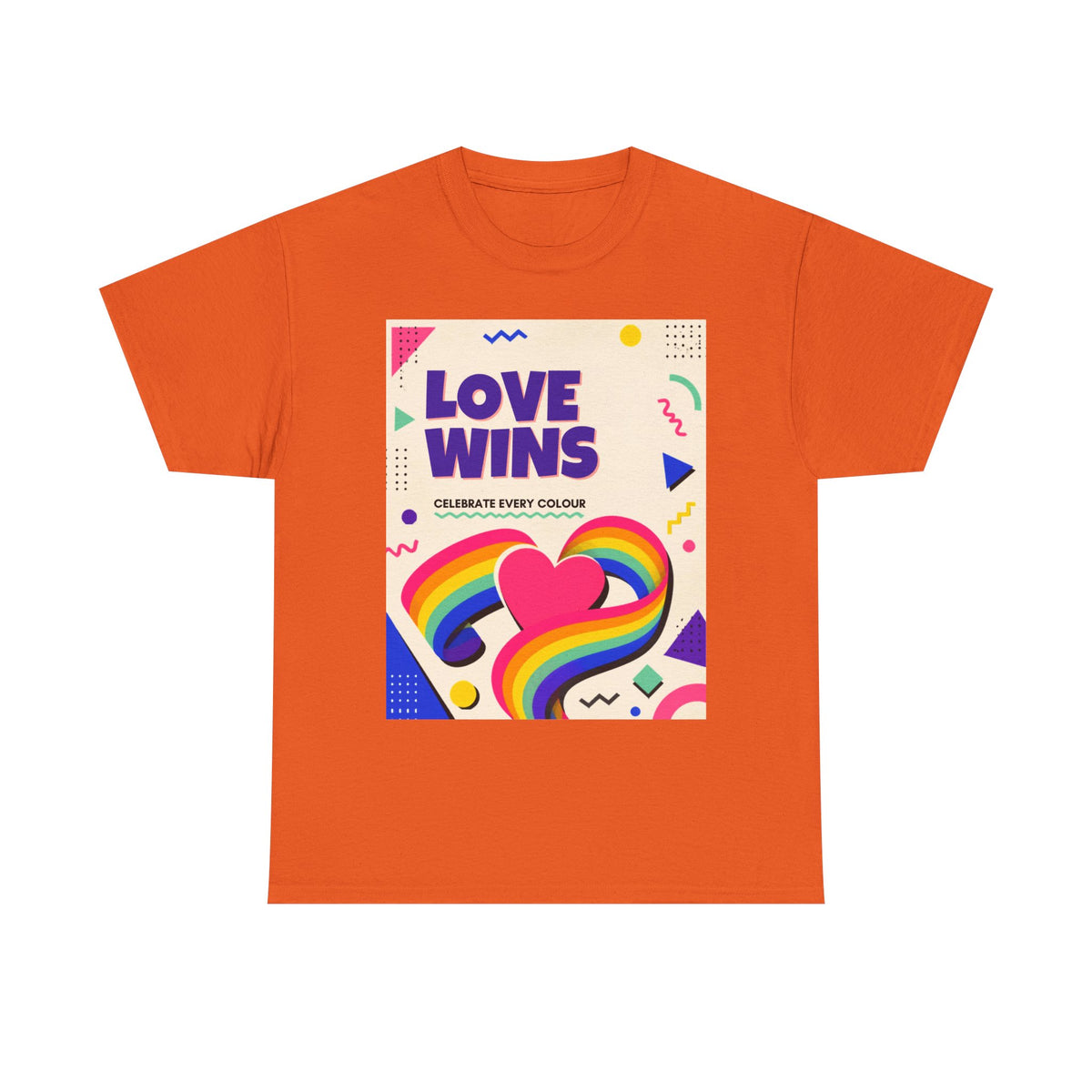 Love Wins rainbow heart T-Shirt | Pride graphic tee, colorful celebration design