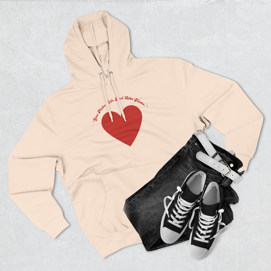 Red Heart Illustration Hoodie | Simple Minimal Love Graphic