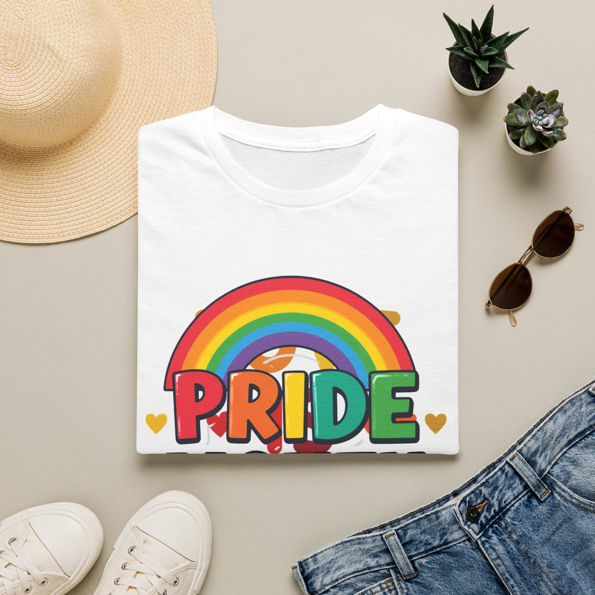 Pride Month rainbow design T-Shirt | LGBTQ colorful lettering