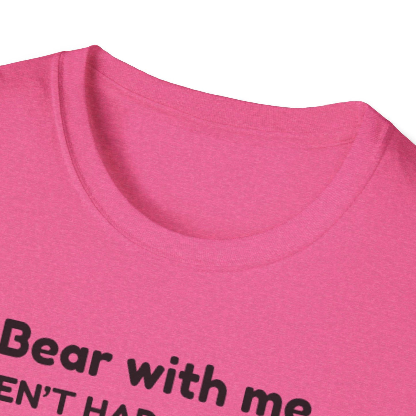 Cute Bear Coffee T-Shirt, Unisex Softstyle Tee, Perfect for Coffee Lovers, Gifts for Moms and Dads, Casual Everyday Wear, Birthday Gift