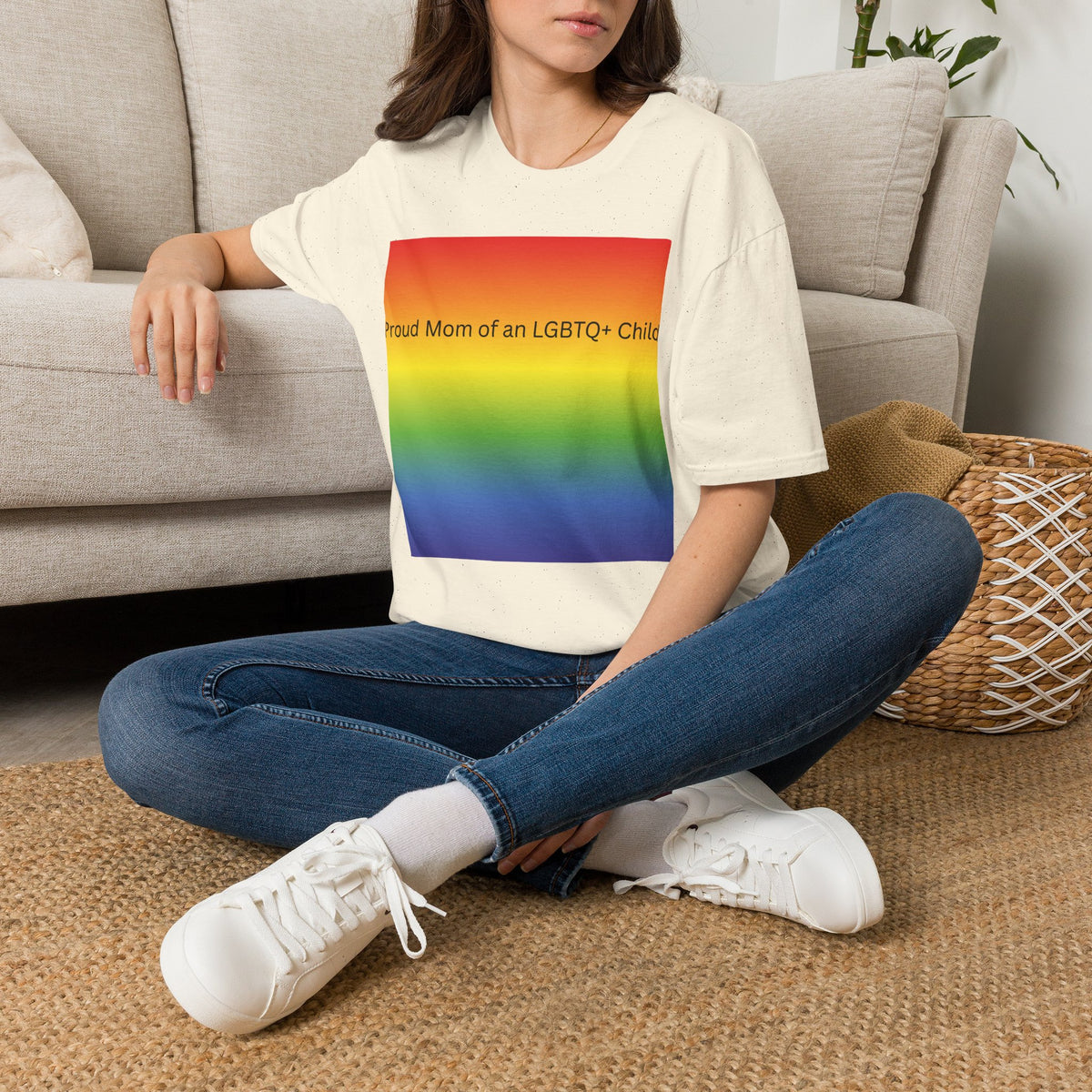 Proud Mom of an LGBTQ+ Child T-Shirt | Rainbow Pride Shirt