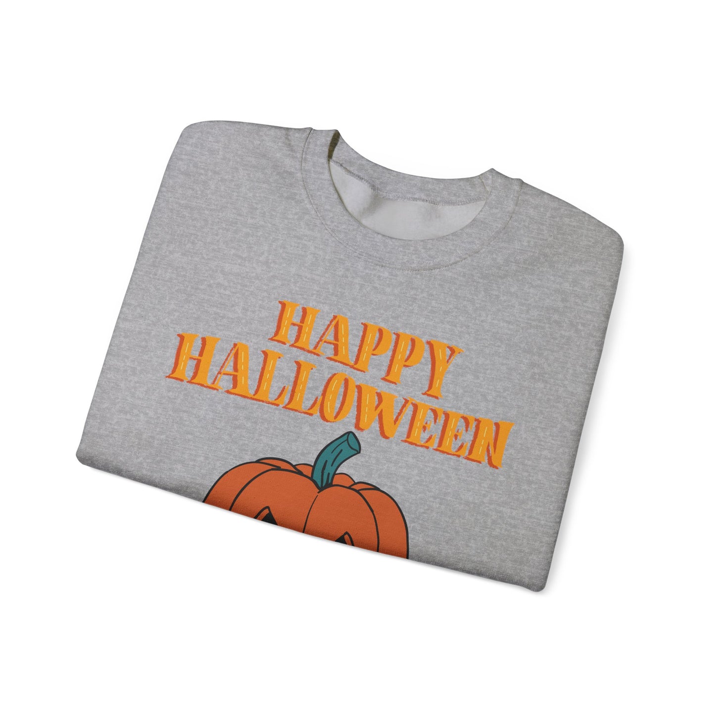 Halloween Pumpkin Sweatshirt, Cozy Fall Sweater, Unisex Crewneck, Spooky Season Apparel, Halloween Gift, Casual October Fashion