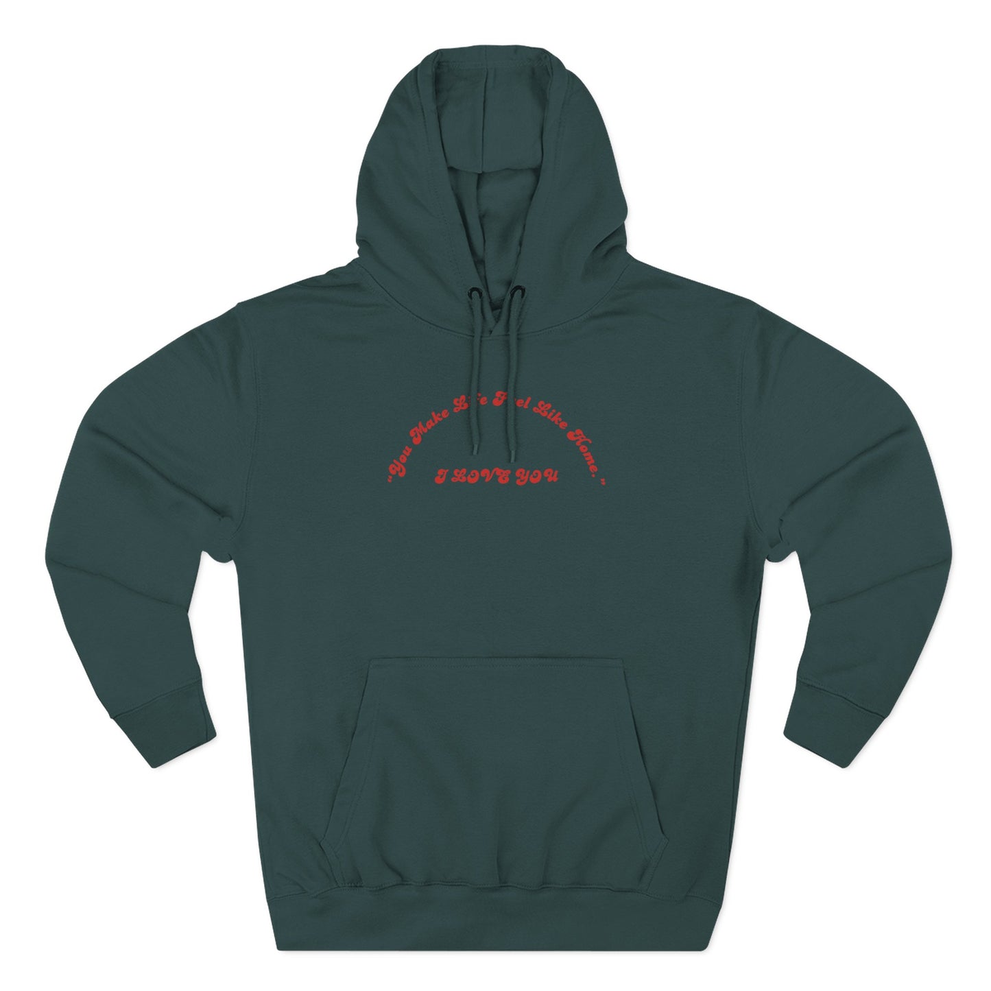 Minimalist White Hoodie with Red Script – 'I Hope You' Comfort Pullover