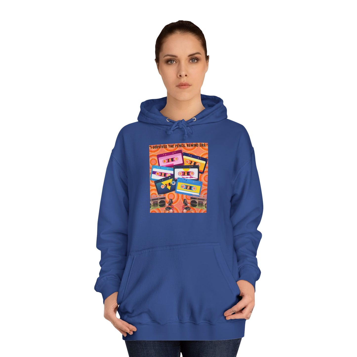 Colorful Retro College Hoodie, Unisex College Sweatshirt, Graphic Hoodie for Students, Cozy Casual Wear, Gift for College Students