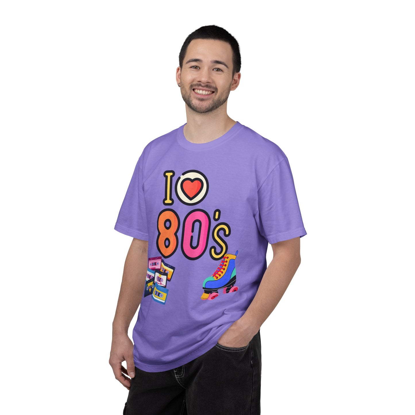 I  80s cassette & roller skate T-Shirt | Retro 1980s Design