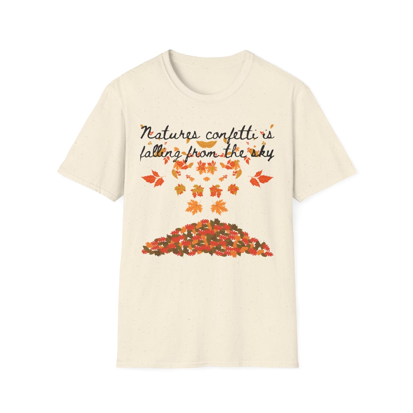Fall Nature Confetti T-Shirt | Autumn Apparel, Seasonal Gift, Cute Casual Wear, Outdoor Adventures, Thanksgiving Shirts