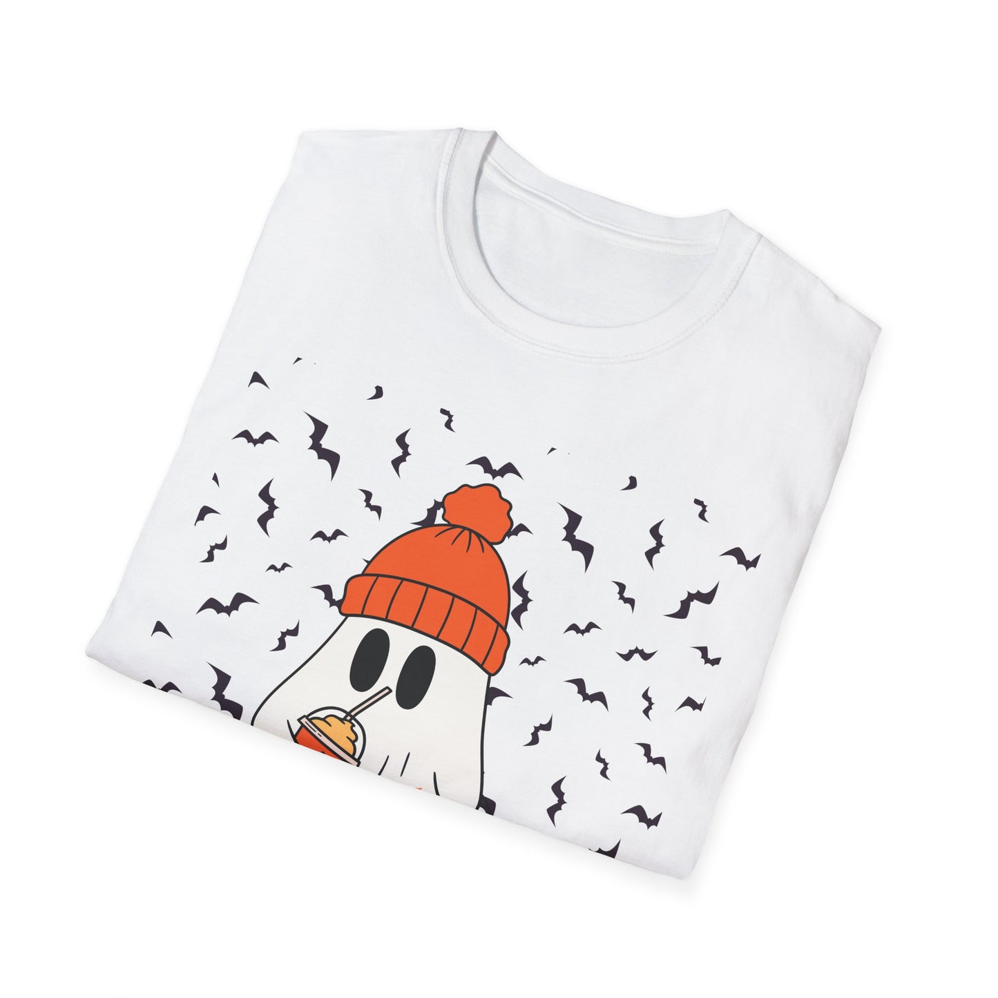 Halloween Ghost Cozy Unisex T-Shirt | Spooky Fun, Fall Apparel, Pumpkin Lovers Gift, Casual Halloween Outfit, Autumn Vibes