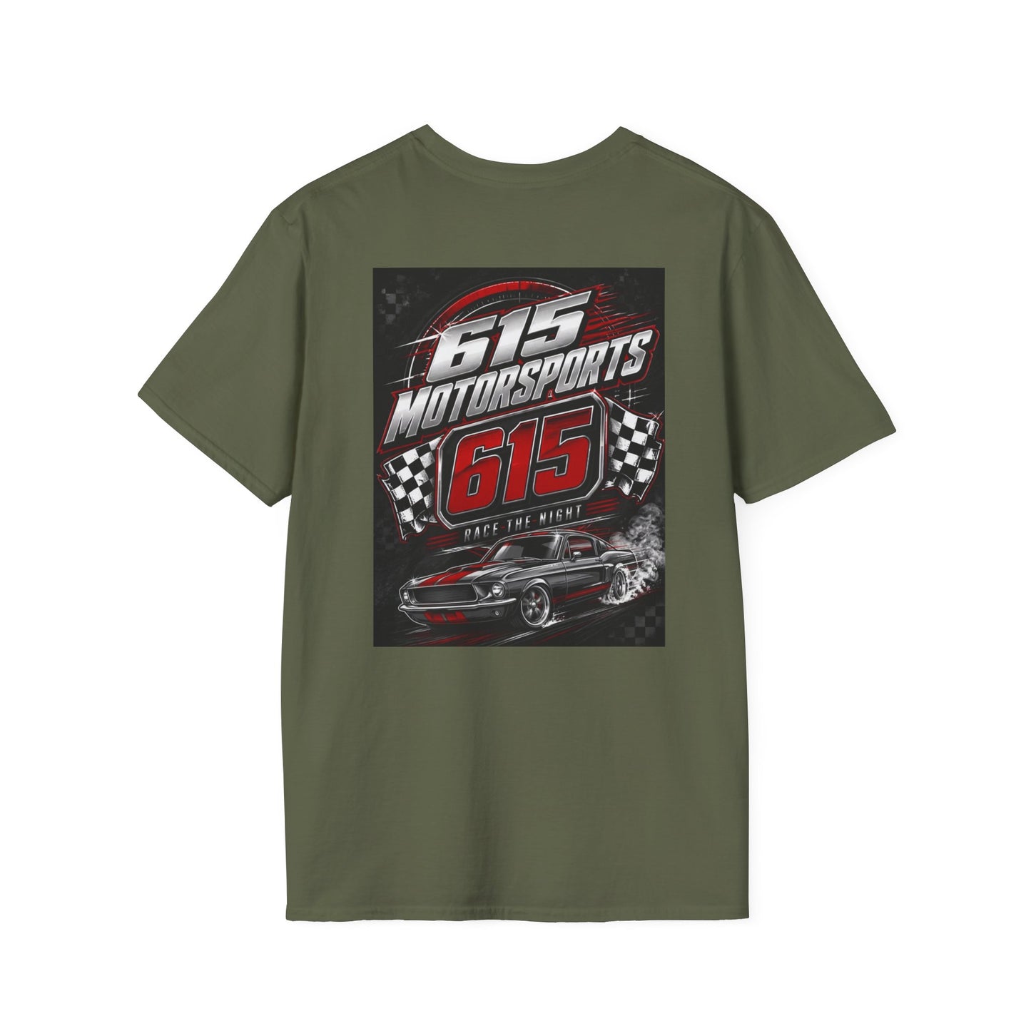 615 Motorsports T-Shirt | Racing Logo Tee, Small Chest Print