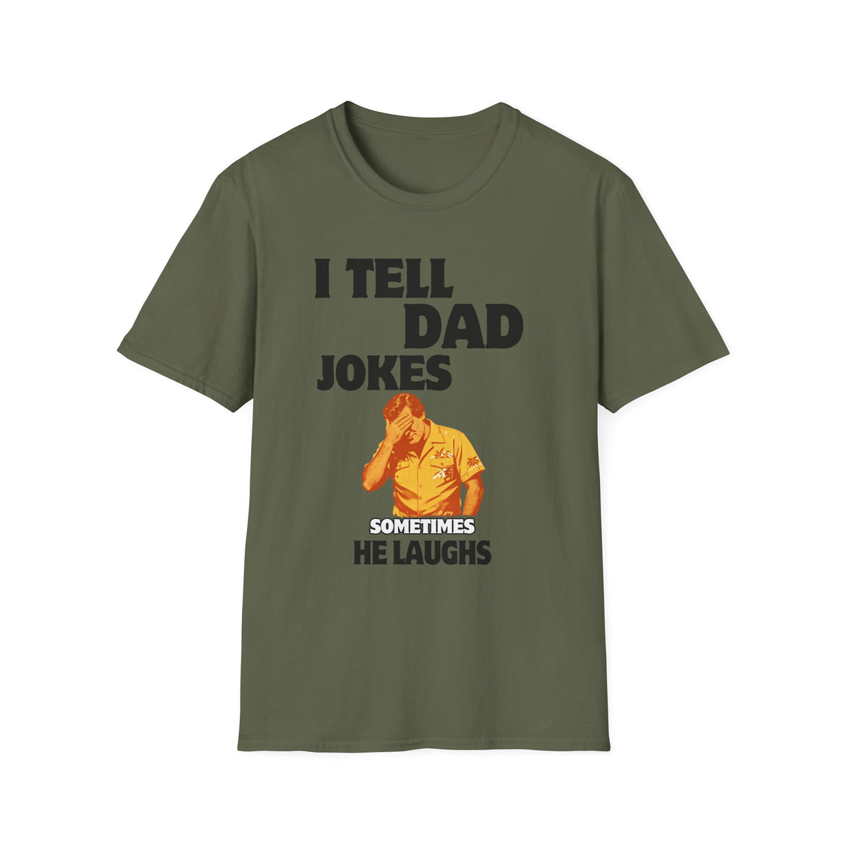 I Tell Dad Jokes shirt | Funny Dad Joke Tee with Facepalm Illustration