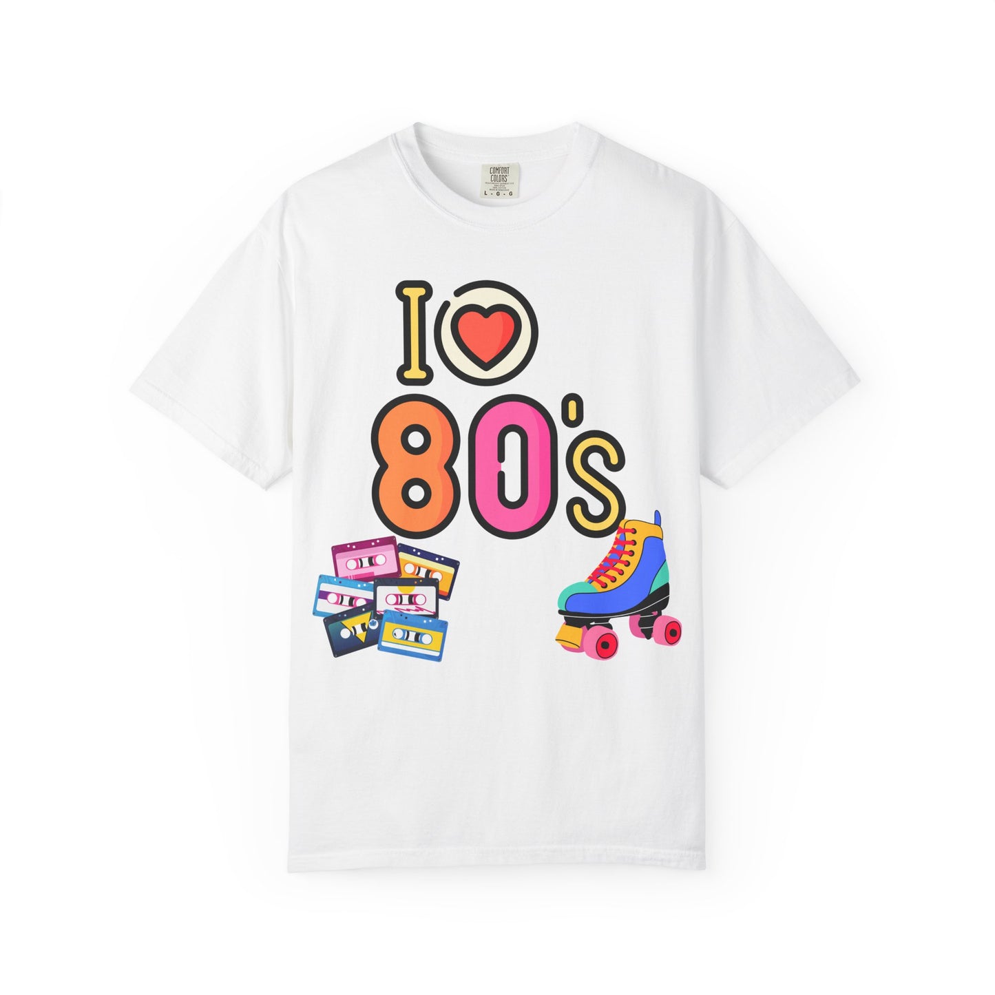 I  80s cassette & roller skate T-Shirt | Retro 1980s Design