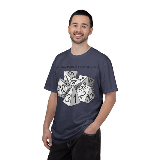 Tabletop Dice T‑Shirt — “I Don’t Have Ducks in a Row I Have Dice” Graphic Tee