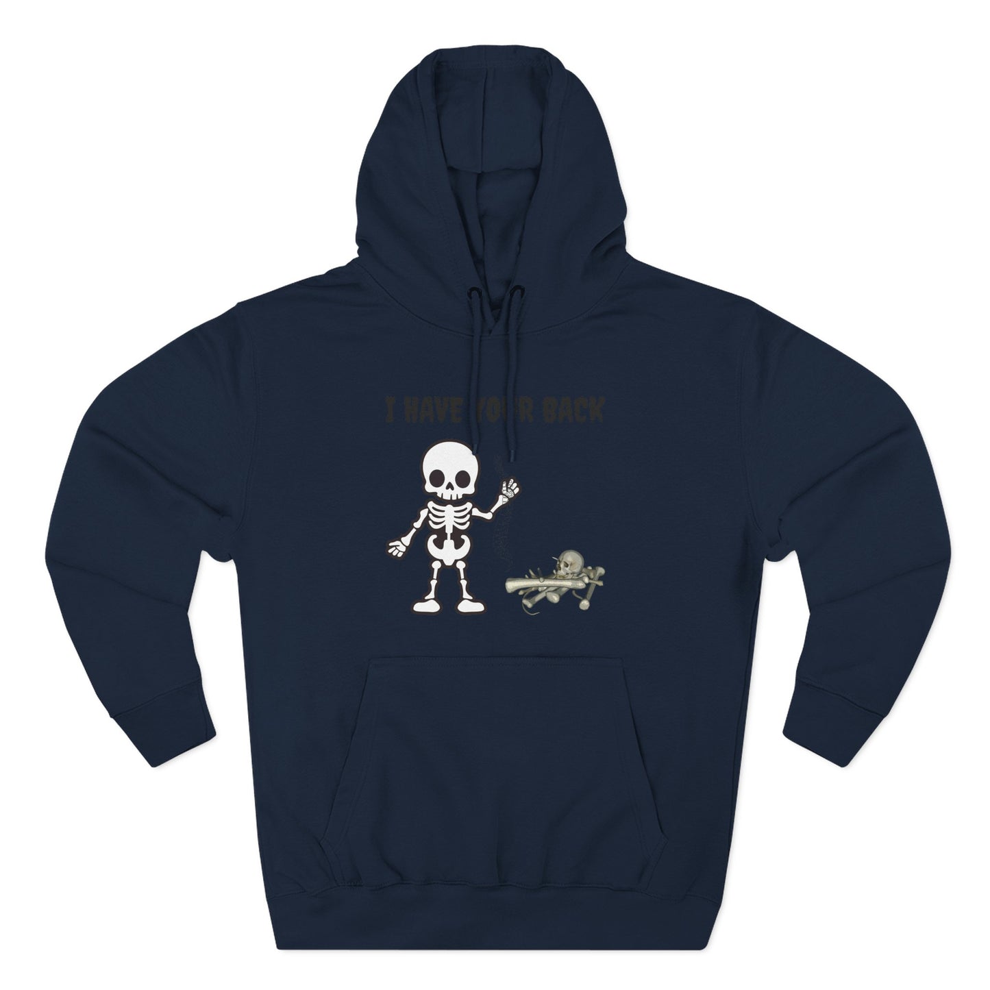 Skeleton Support Fleece Hoodie, Funny Sweatshirt, Unique Gift for Halloween, Cozy Fall Wear, Unisex Hoodie