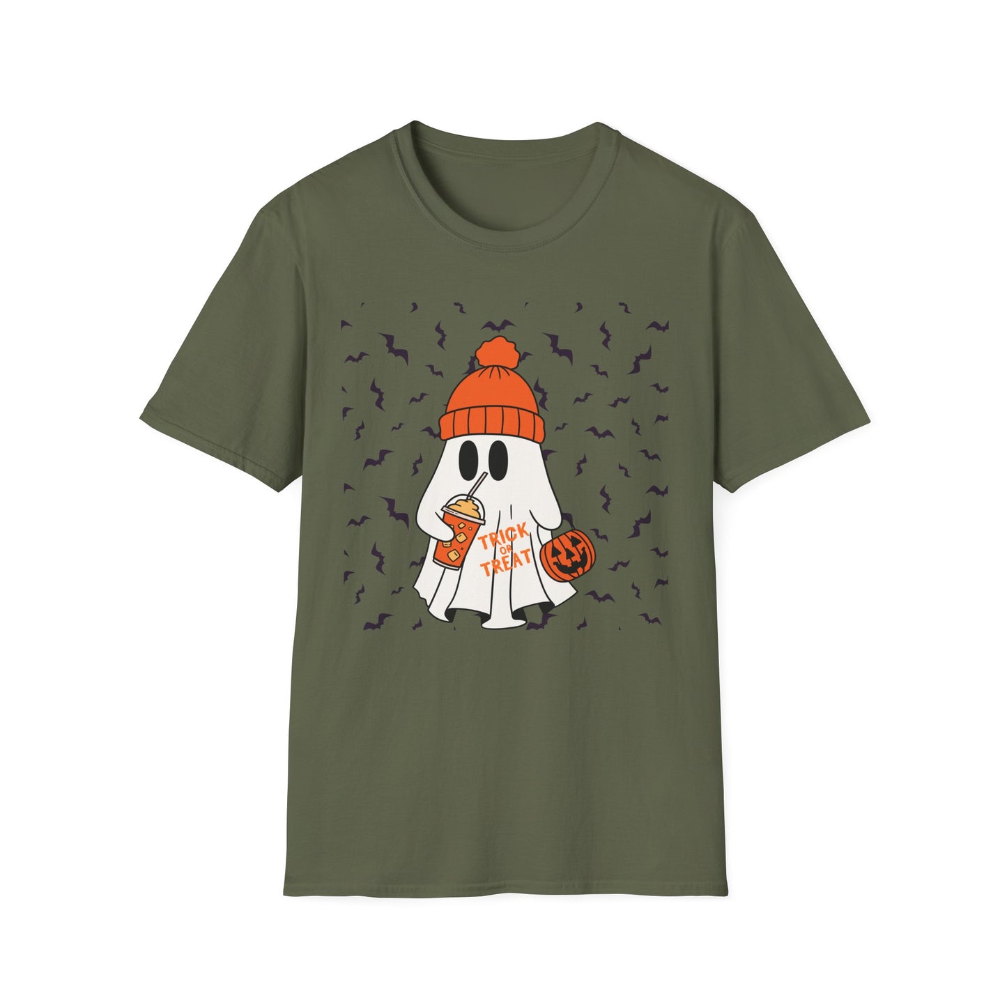 Halloween Ghost Cozy Unisex T-Shirt | Spooky Fun, Fall Apparel, Pumpkin Lovers Gift, Casual Halloween Outfit, Autumn Vibes