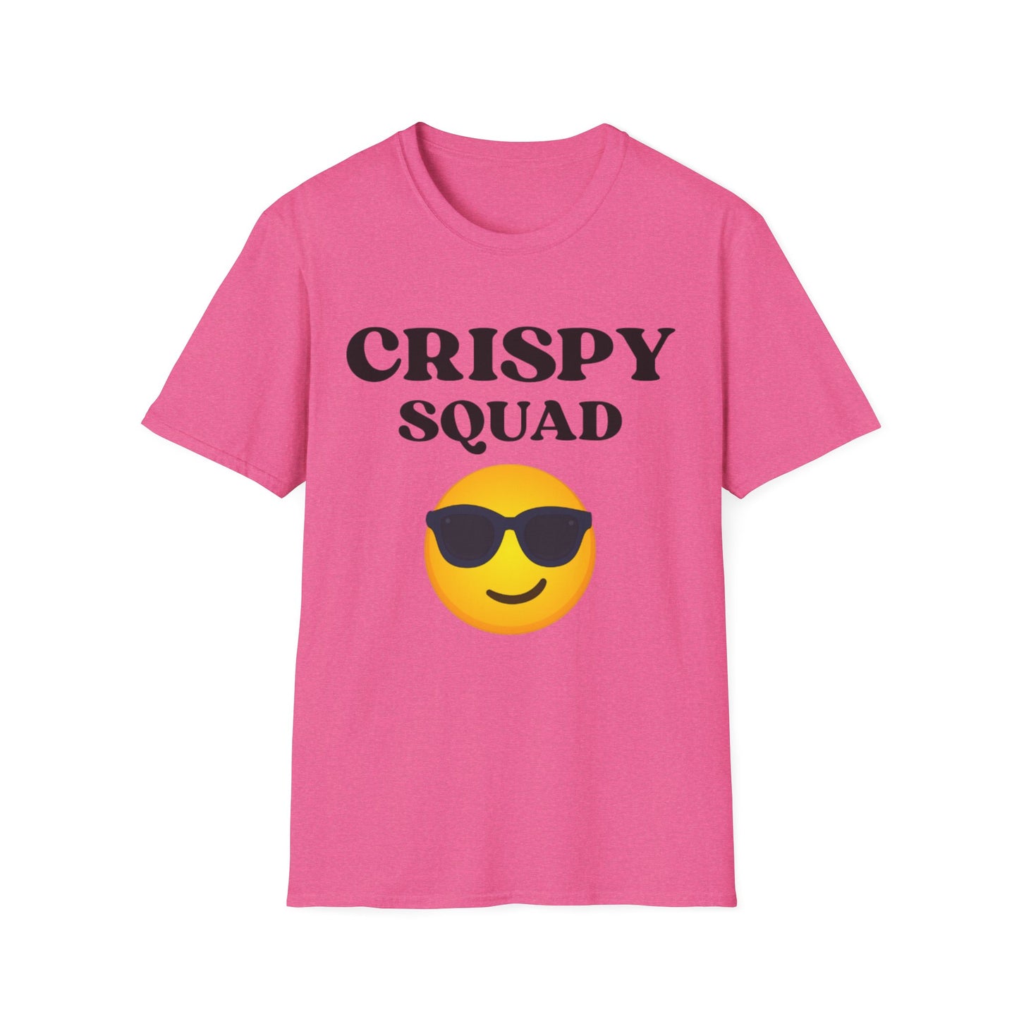 Crispy Squad T-Shirt - Fun Graphic Tee for Friends and Parties, Casual Wear, Gifts for Teens, Summer Outings, Emoji Vibe