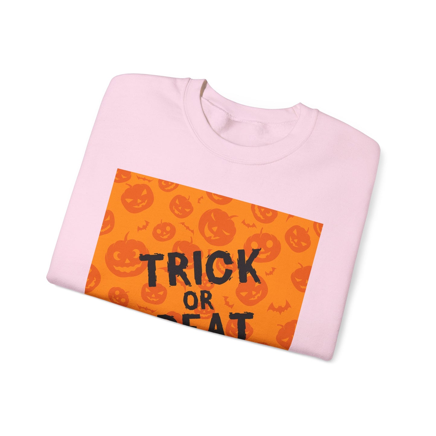 Halloween Trick or Treat Crewneck Sweatshirt, Cozy Fall Apparel, Unisex Sweater, Festive Halloween Sweater, Pumpkin Theme Sweatshirt