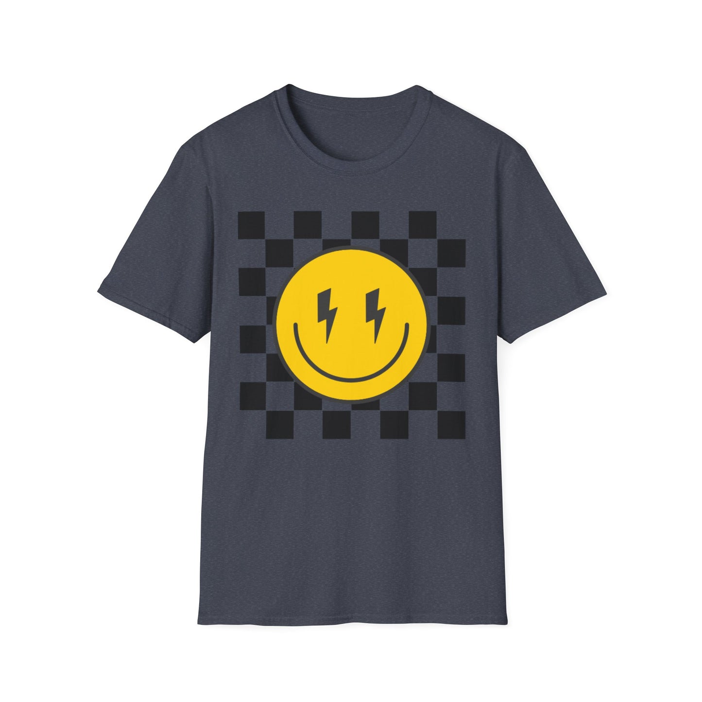 Retro Smiley Face Unisex T-Shirt, Casual Wear, Fun Graphic Tee, Gift for Friends, Summer Style, Festival Apparel, Joyful Design