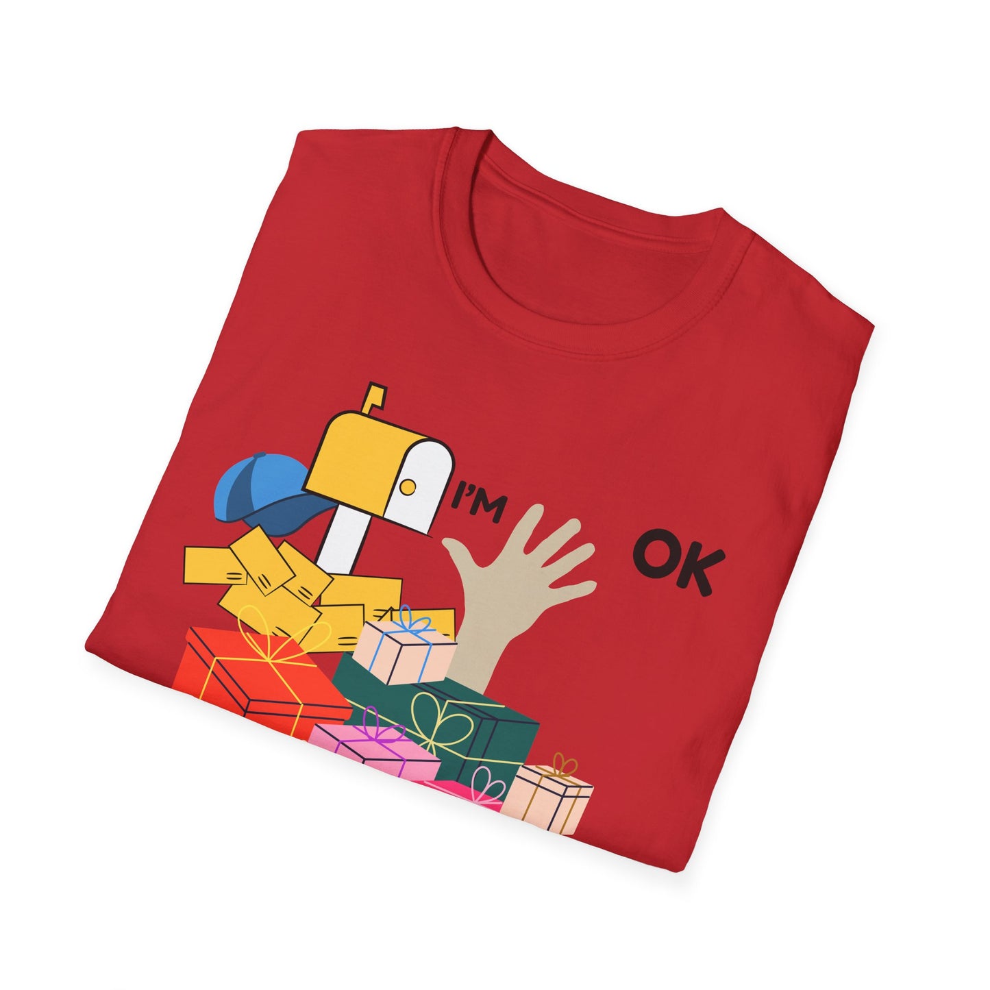 Mail Carrier shirt  I'm OK Graphic Tee, Gift for Friends, Casual Wear, Holiday Apparel, Fun  Quirky Style