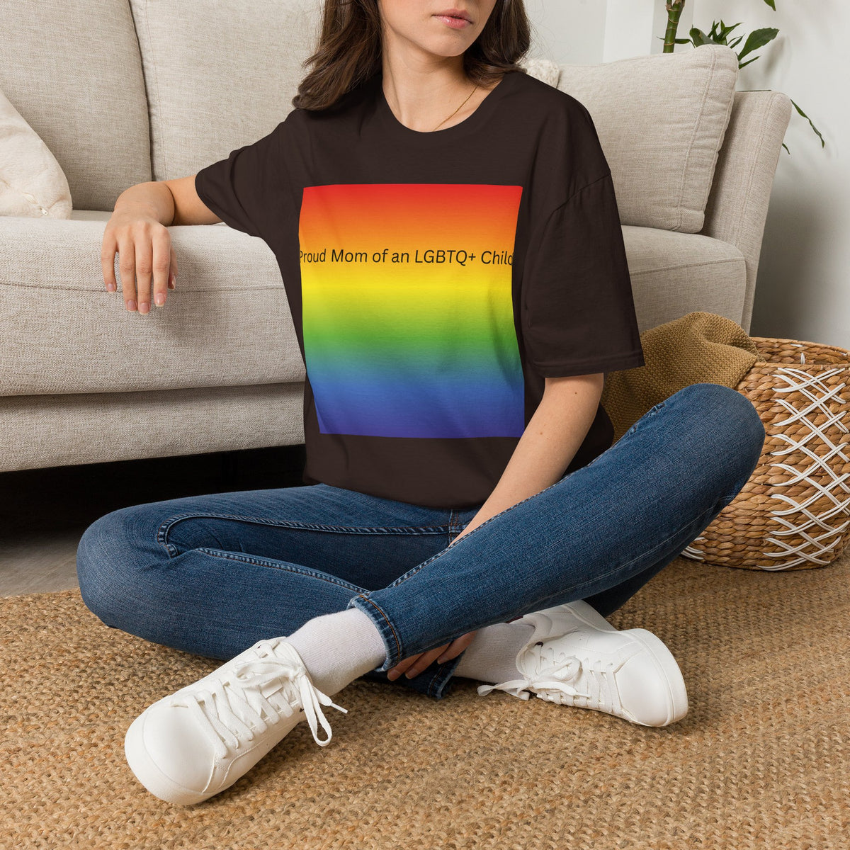 Proud Mom of an LGBTQ+ Child T-Shirt | Rainbow Pride Shirt