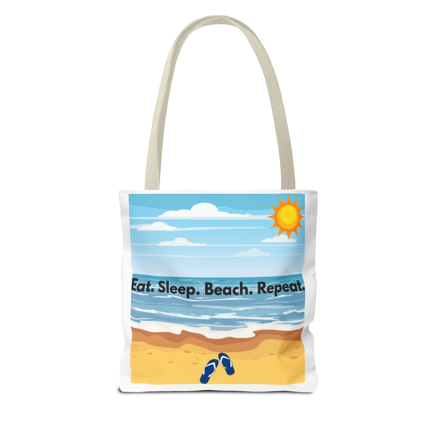 Beach Vibes Tote Bag - Eat Sleep Beach Repeat, Summer Bag, Vacation Essentials, Eco-friendly Tote, Beach Gift