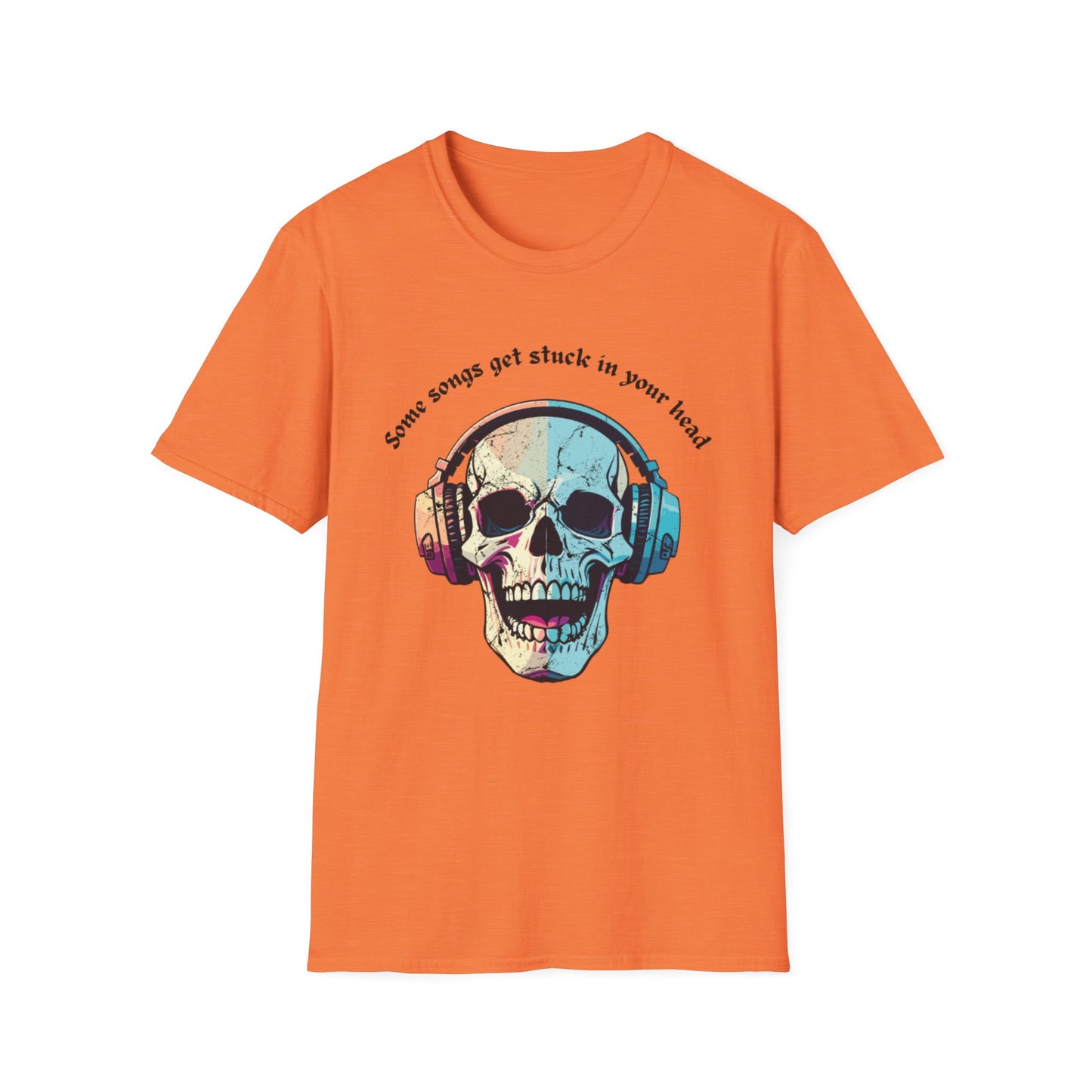 Skull Music T-Shirt - Cool Graphic Tee for Music Lovers, Perfect Gift for Halloween, Birthday, Concerts, Casual Wear, Soft And Comfy