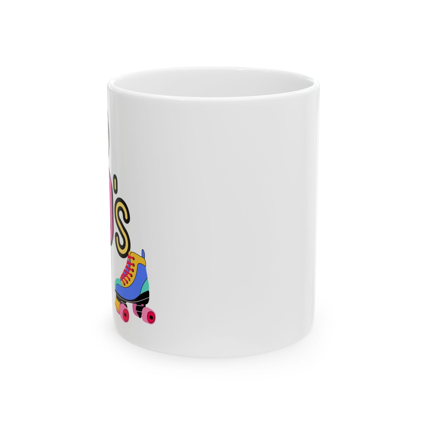 80s Roller Skate Retro Design Mug | Vintage Roller Rink Graphics