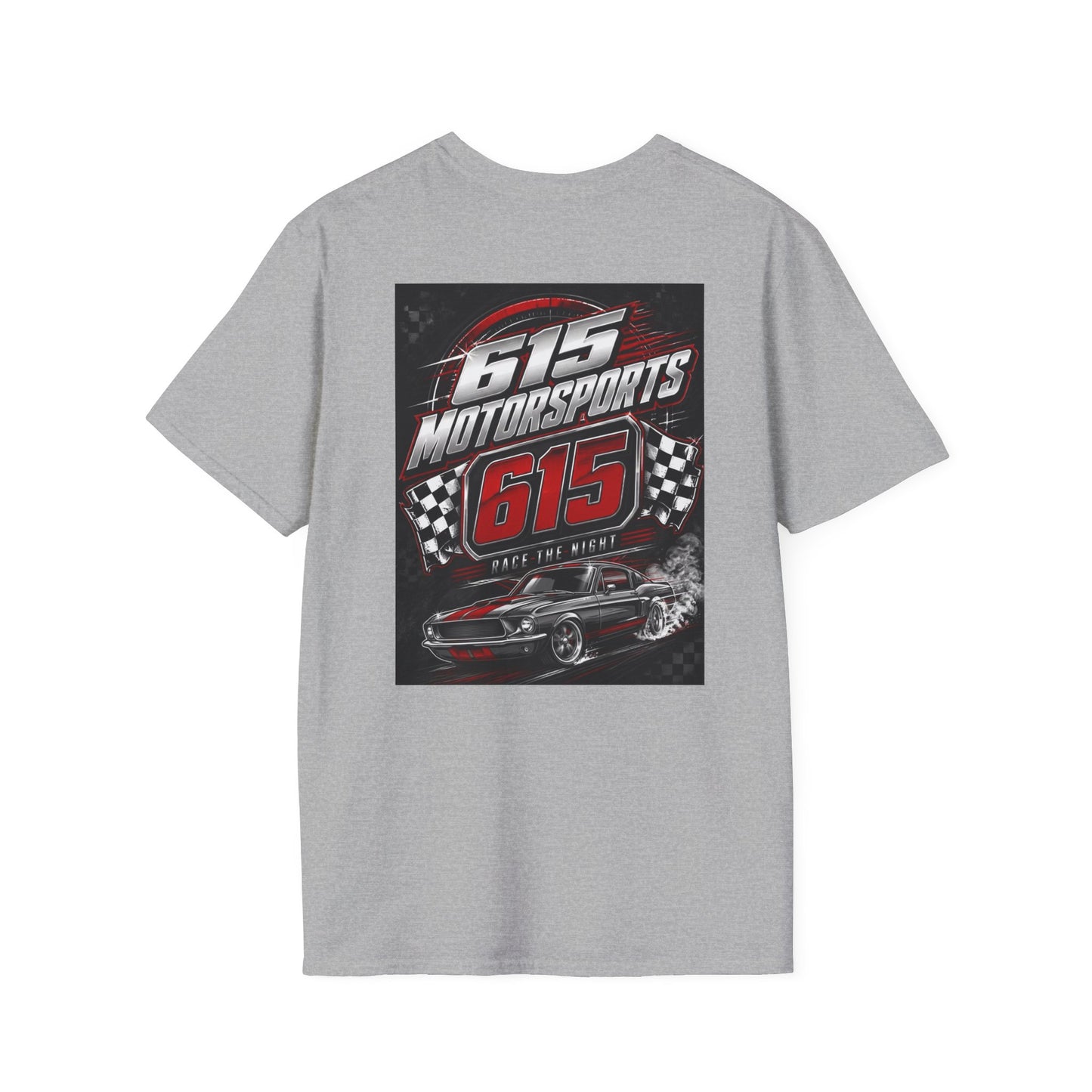 615 Motorsports T-Shirt | Racing Logo Tee, Small Chest Print