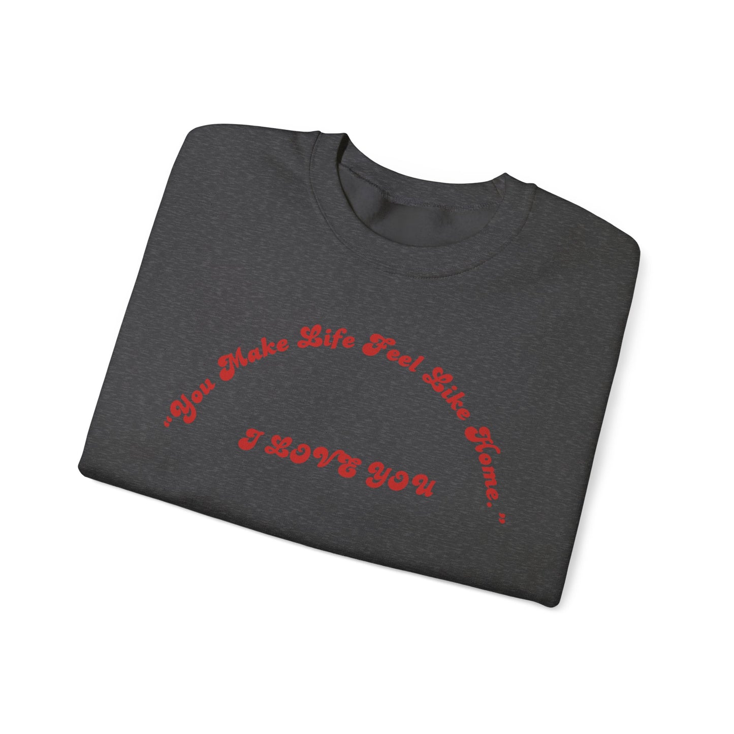 I Love You Crewneck Sweatshirt — Retro Red Script Valentine Sweatshirt
