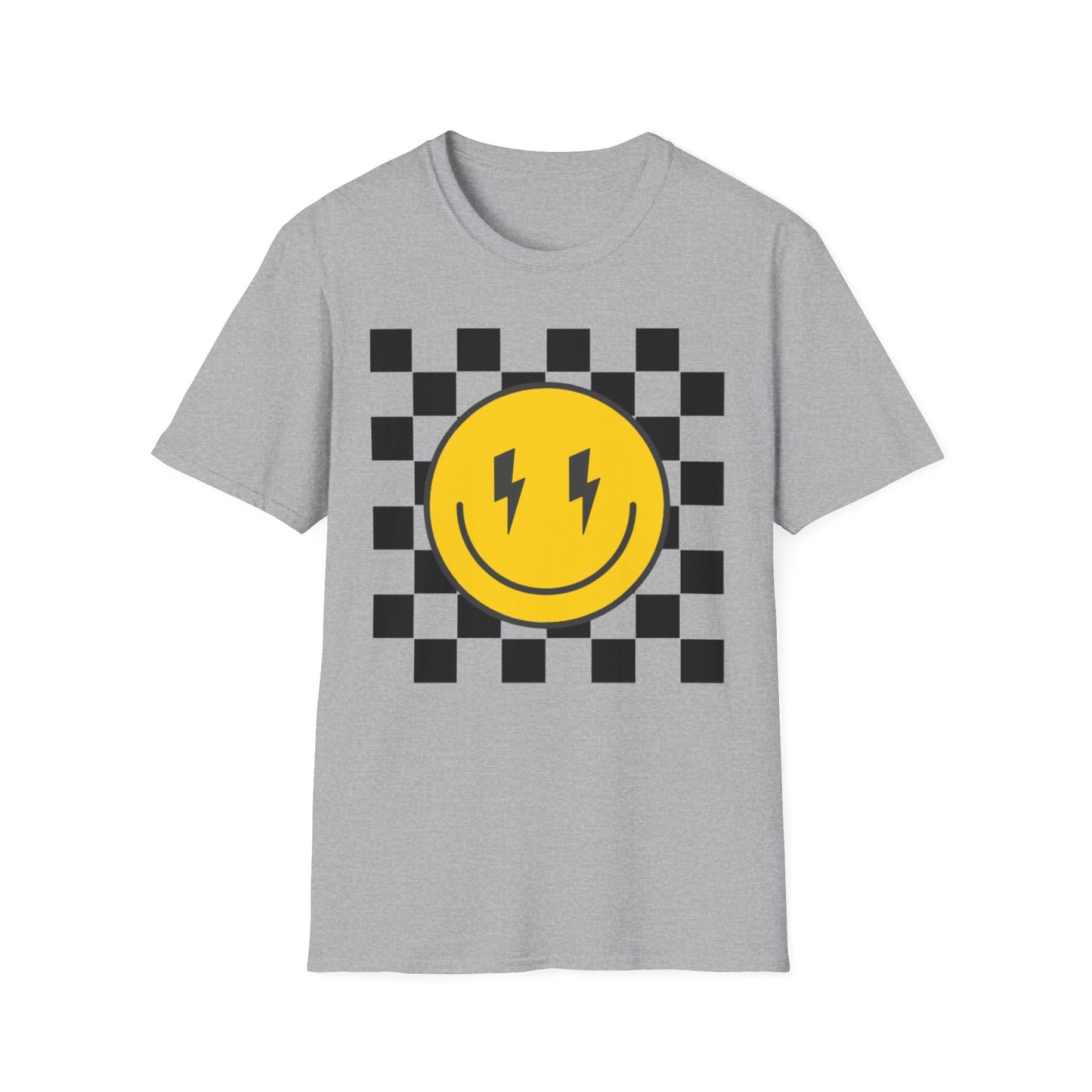 Retro Smiley Face Unisex T-Shirt, Casual Wear, Fun Graphic Tee, Gift for Friends, Summer Style, Festival Apparel, Joyful Design