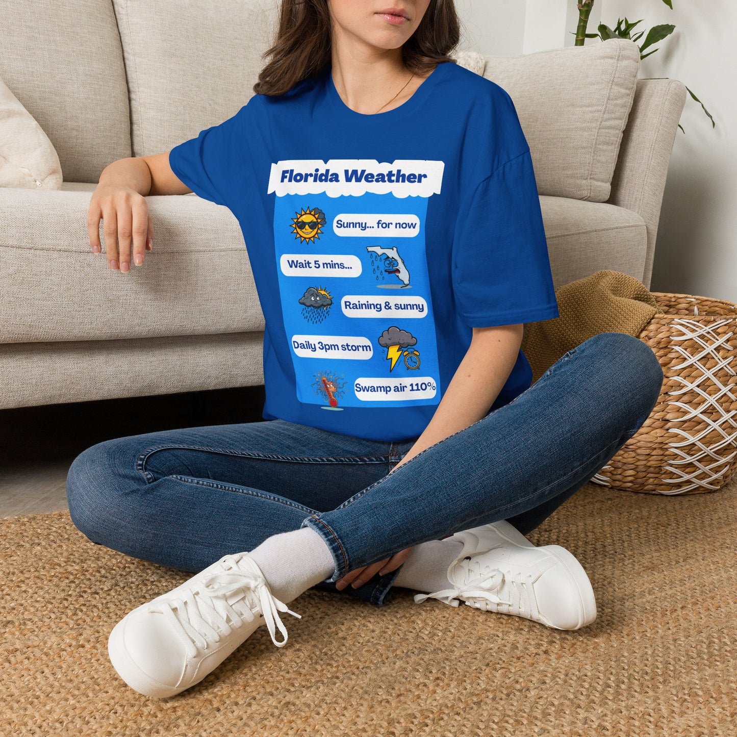 Florida Weather T-Shirt | Sunny... for now text graphic