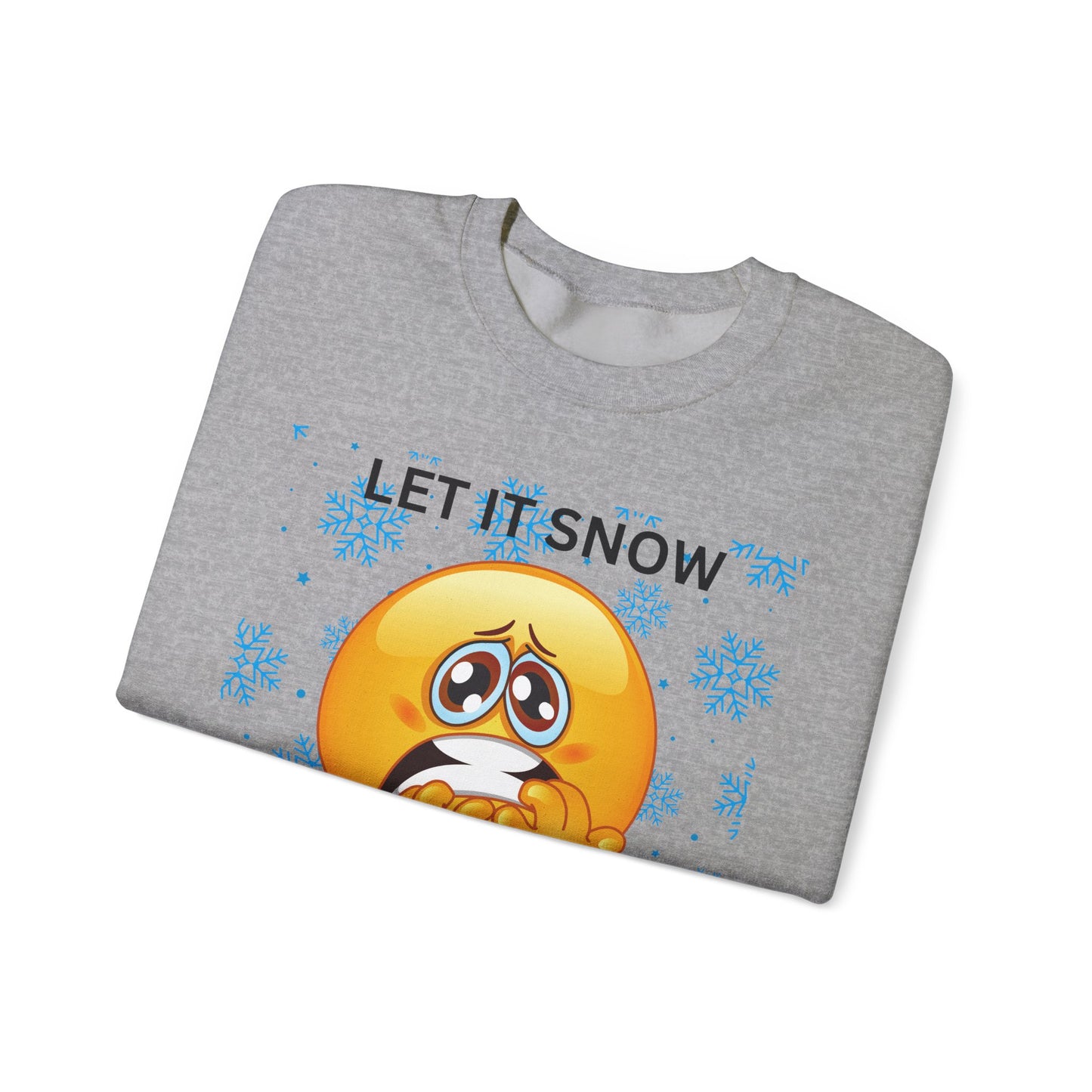 Crewneck Sweatshirt - 'Let It Snow I've Got 4WD' Funny Winter Emoji Design