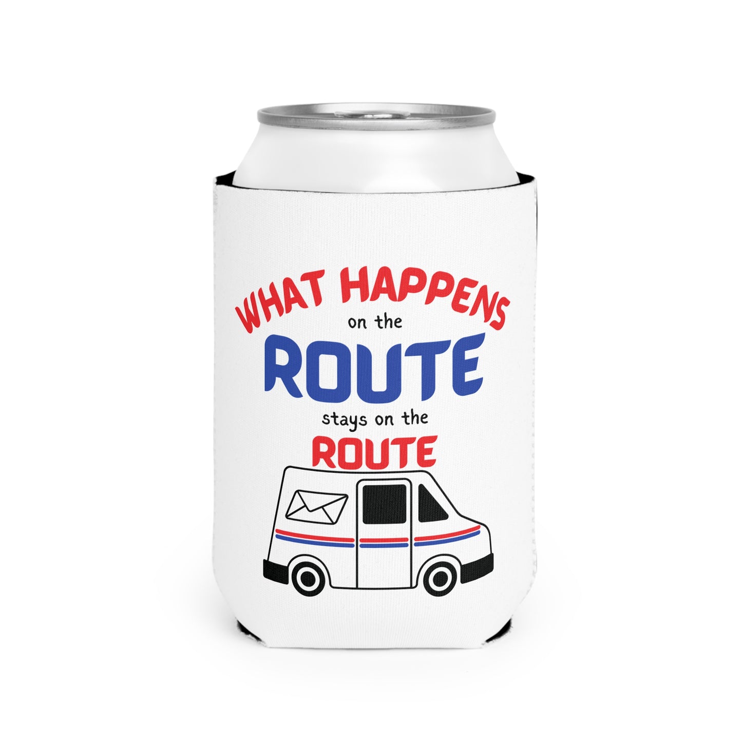 Route-Themed Can Cooler Sleeve, Fun Beverage Insulator for Parties, Perfect for BBQs, Camping, and Road Trips