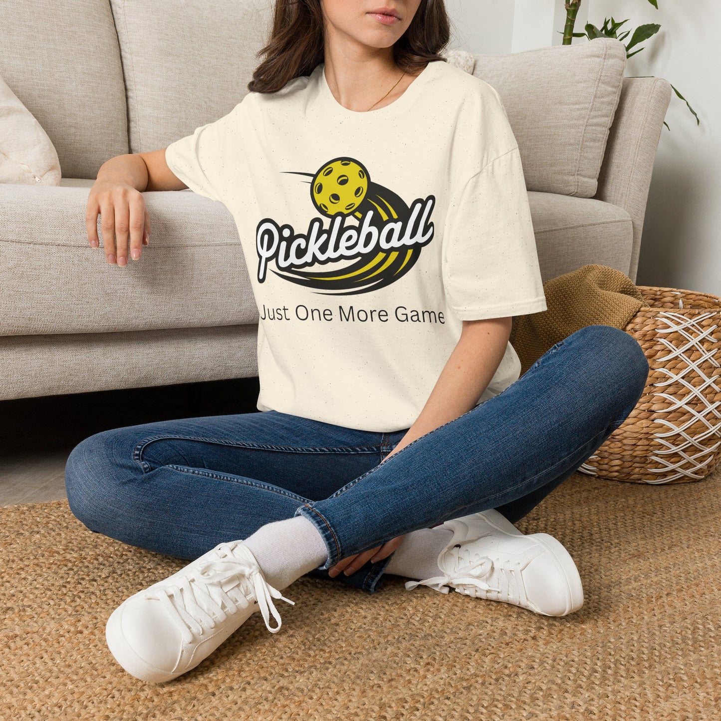 Pickleball Logo 'Just One More Game' T-Shirt | Pickleball Tee
