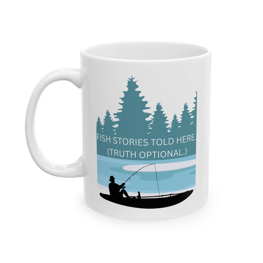 Fishing Adventure Ceramic Mug, Perfect for Campers, Gift for Outdoors Lovers, Fishing Enthusiast Mug, Nature Lover Cup, Cozy Hot Drinkware