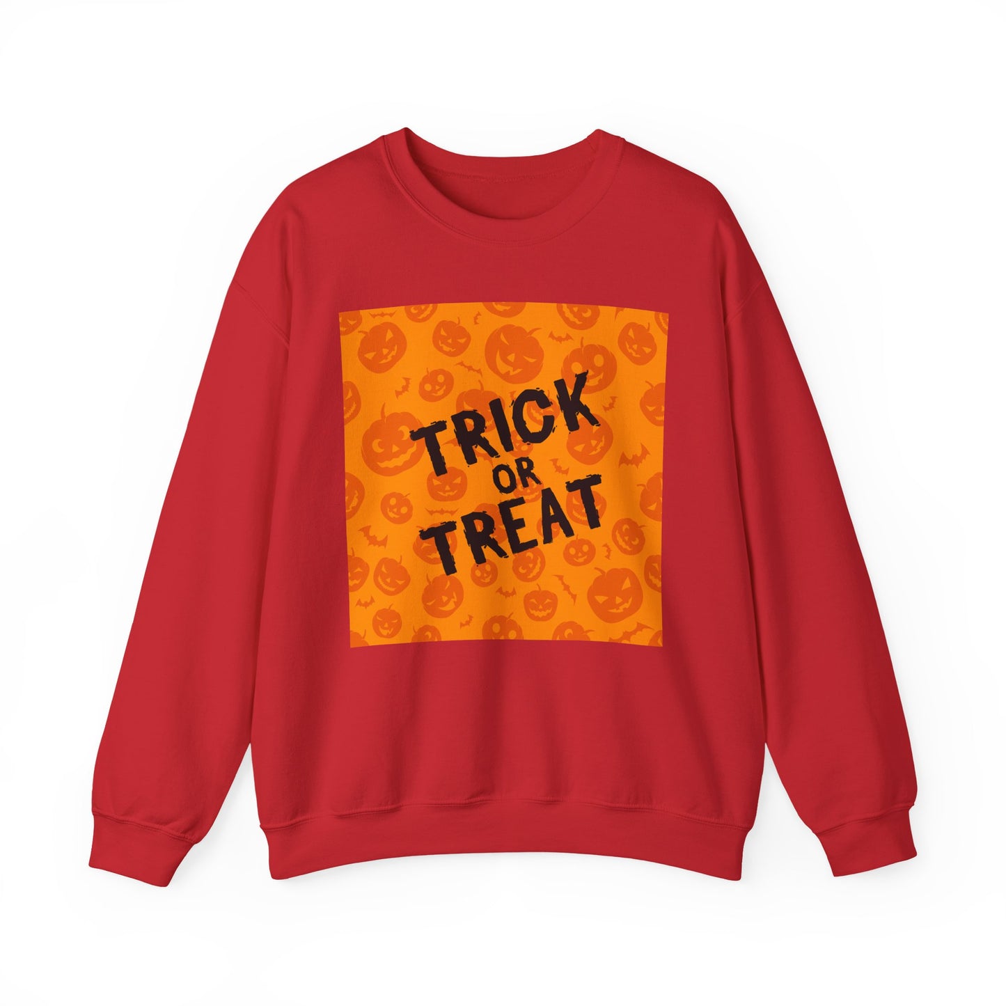 Halloween Trick or Treat Crewneck Sweatshirt, Cozy Fall Apparel, Unisex Sweater, Festive Halloween Sweater, Pumpkin Theme Sweatshirt