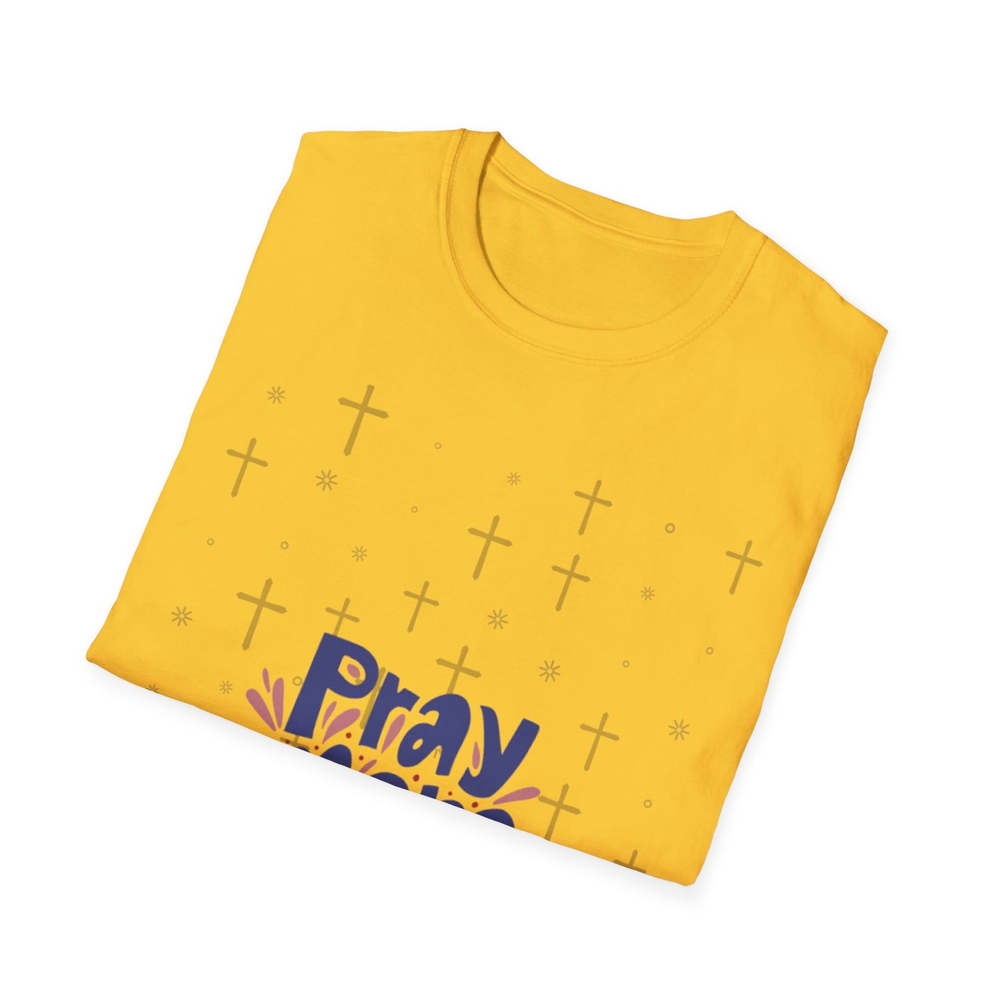 Pray More Worry Less Unisex T-Shirt, Inspirational Tee for Faith, Religious Gift, Casual Wear, Positive Vibes Apparel