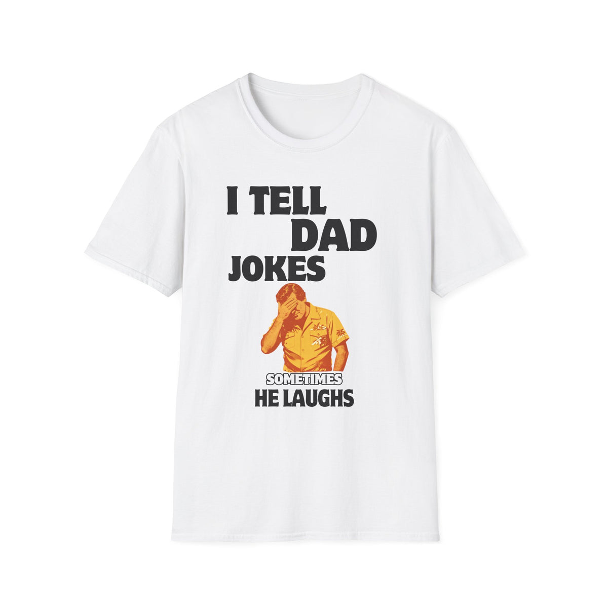 I Tell Dad Jokes shirt | Funny Dad Joke Tee with Facepalm Illustration