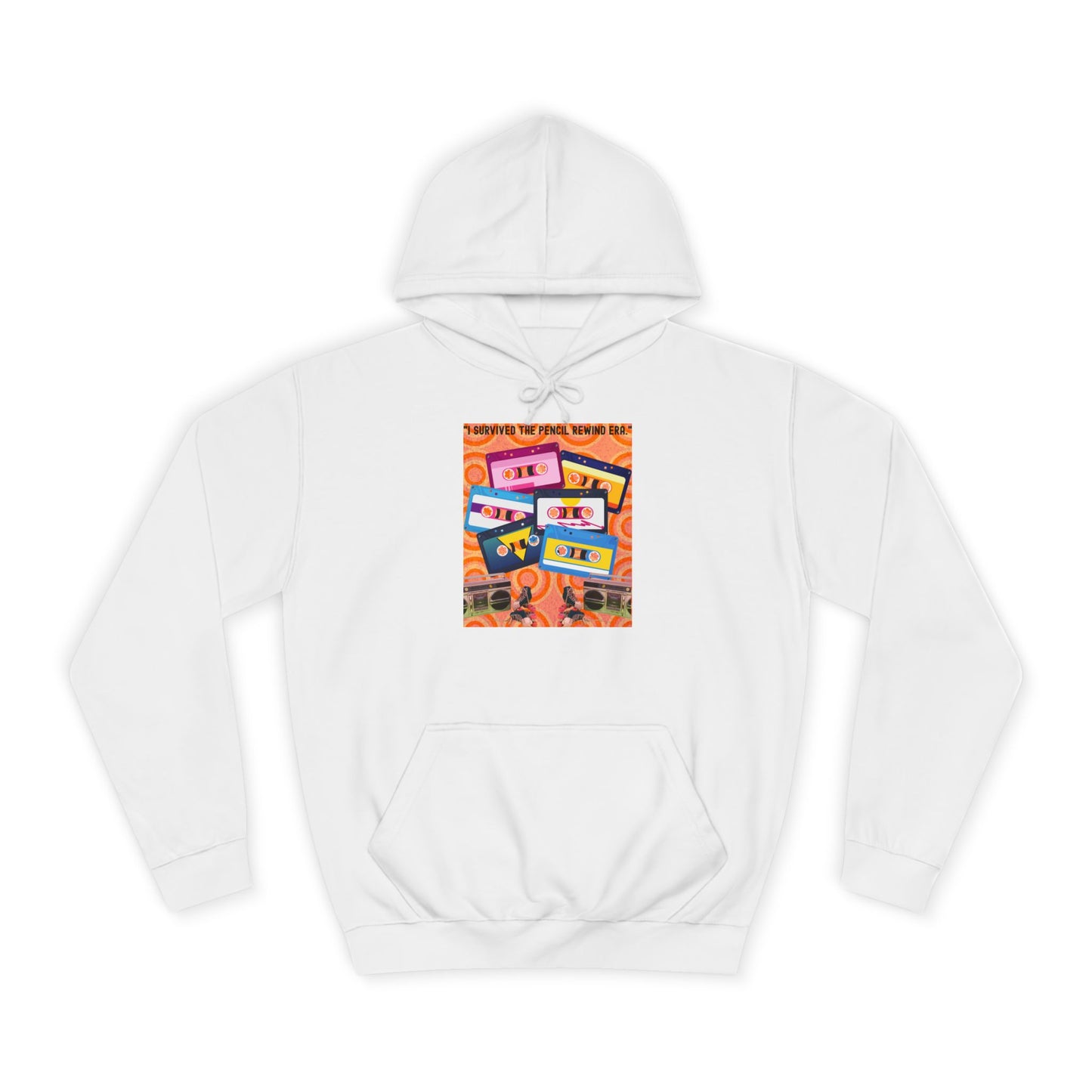 Colorful Retro College Hoodie, Unisex College Sweatshirt, Graphic Hoodie for Students, Cozy Casual Wear, Gift for College Students
