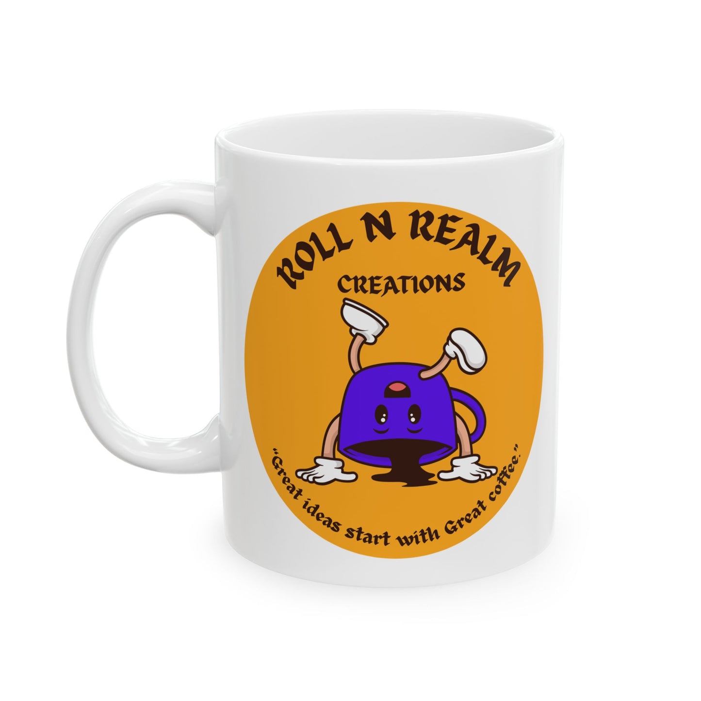 Whimsical Ceramic Mug for Coffee Lovers, Perfect Gift for Birthdays, Fall Celebrations, or Cozy Moments, Funny Coffee Cup