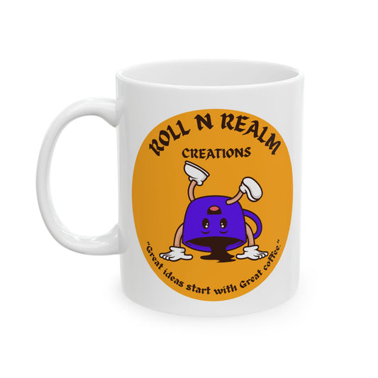 Whimsical Ceramic Mug for Coffee Lovers, Perfect Gift for Birthdays, Fall Celebrations, or Cozy Moments, Funny Coffee Cup